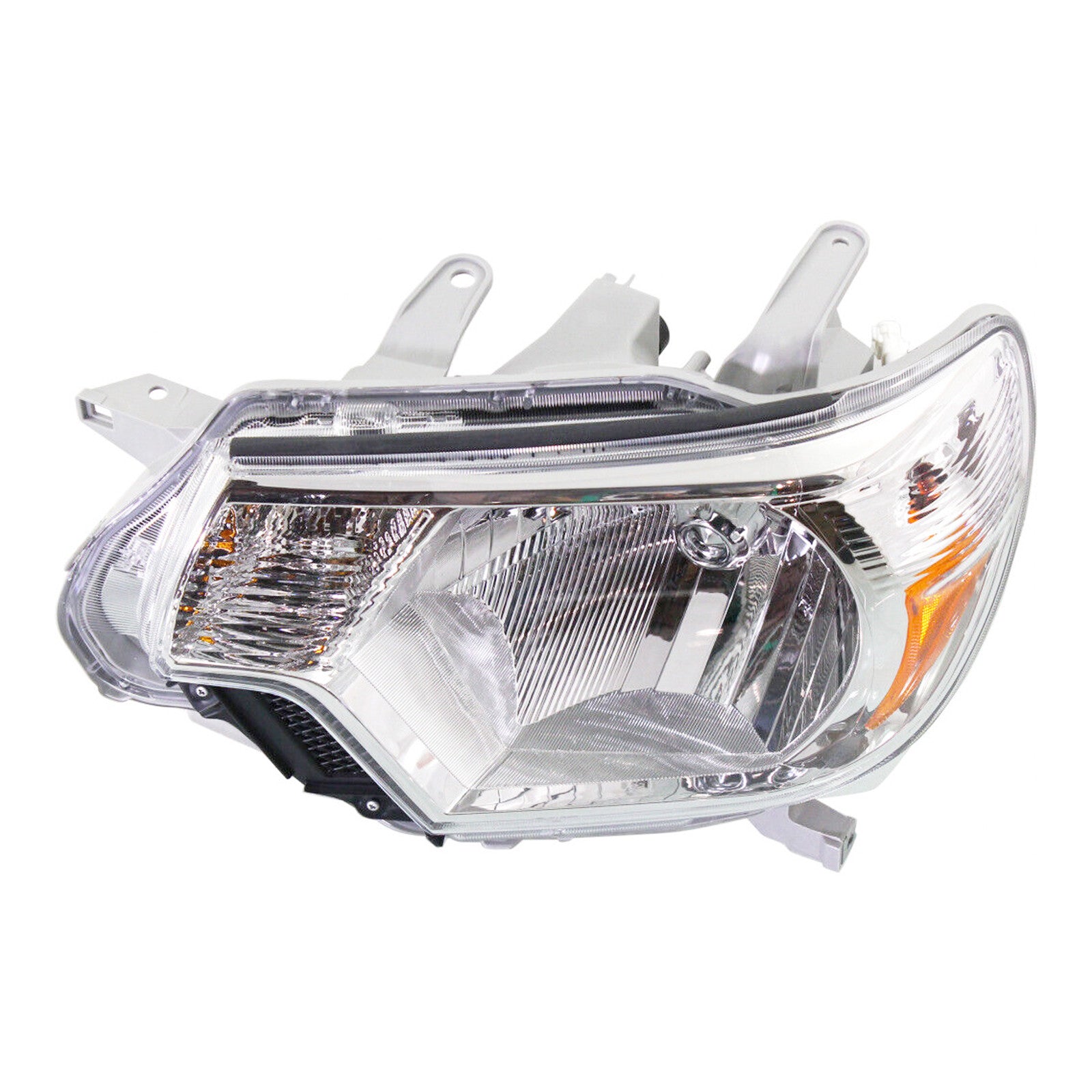 2012 2015 Toyota Tacoma Headlight Assembly Halogen Chrome Housing Driver Side by AutoModed