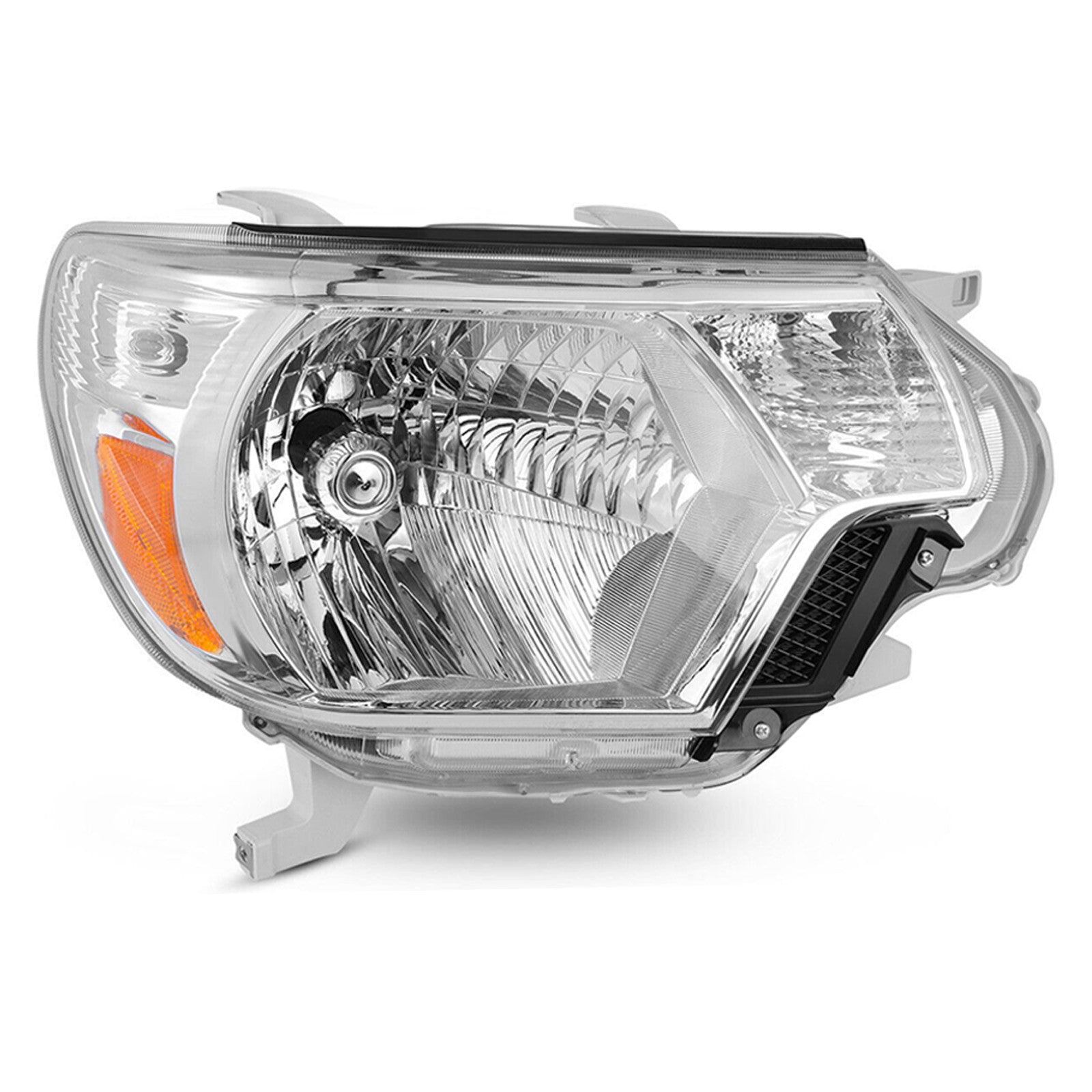 2012 2015 Toyota Tacoma Headlight Assembly Halogen Chrome Housing Driver Side by AutoModed