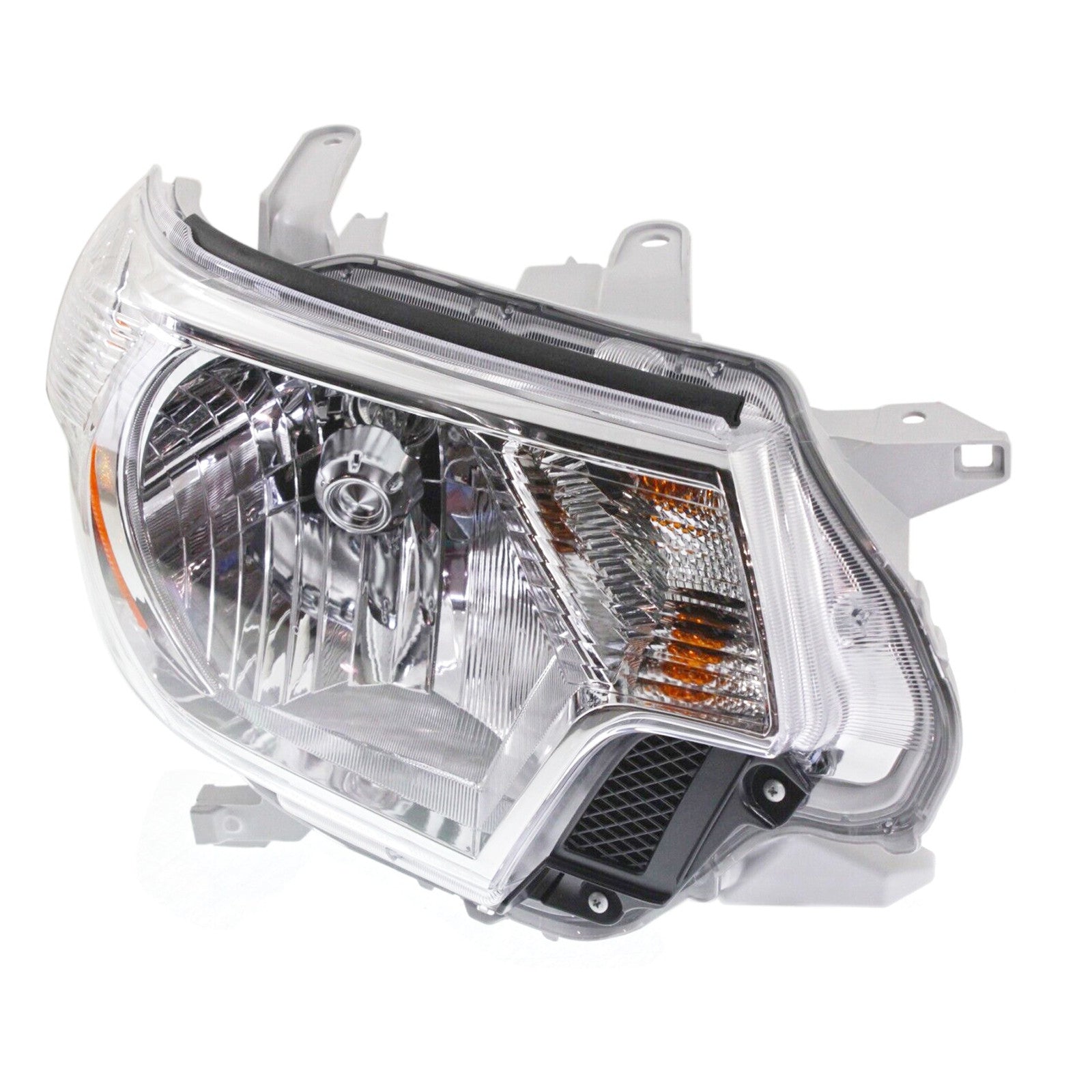 2012 2015 Toyota Tacoma Headlight Assembly Halogen Chrome Housing Driver Side by AutoModed