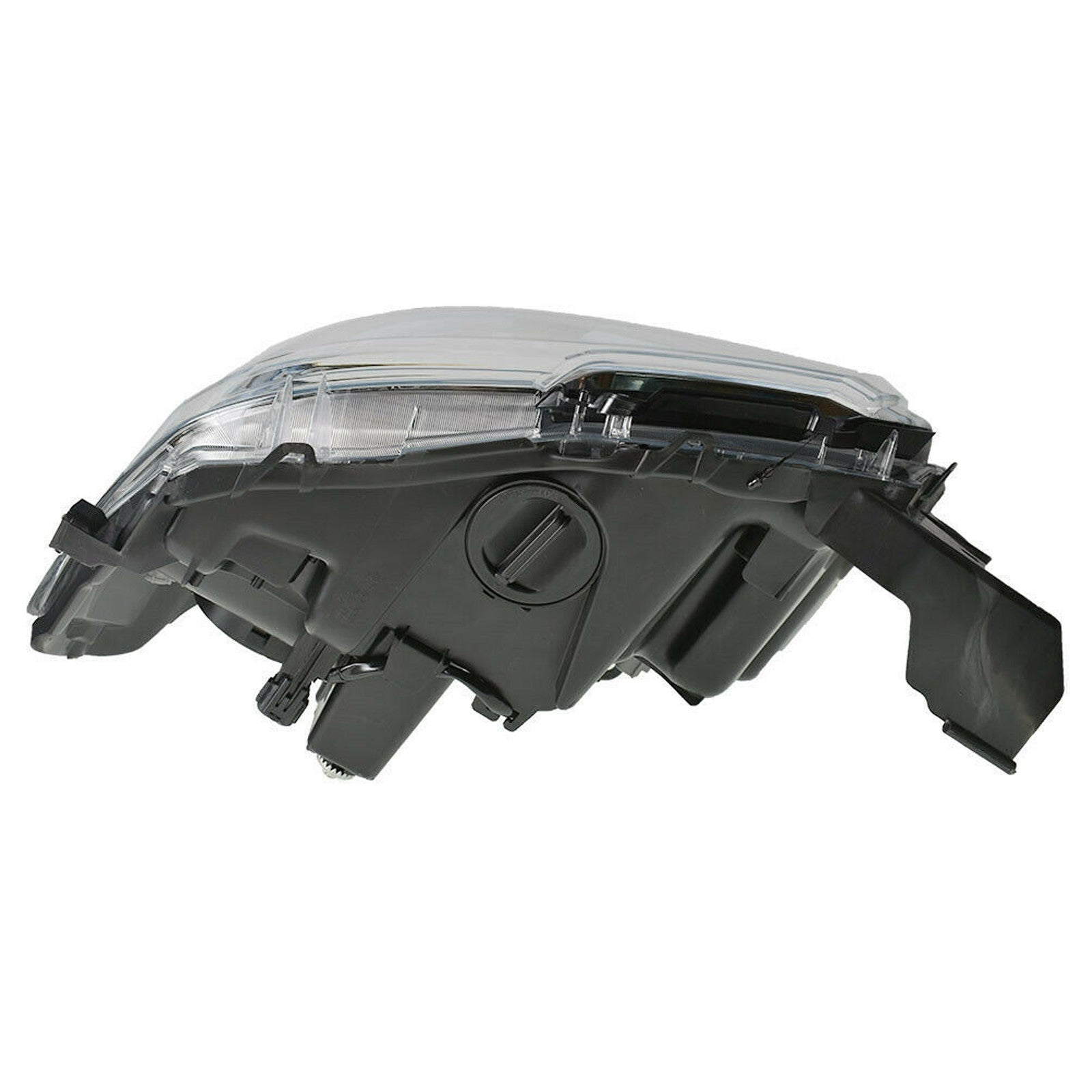 2016 2022 Toyota Tacoma Headlight Assembly Halogen with LED DRL Black Chrome Housing Driver Side