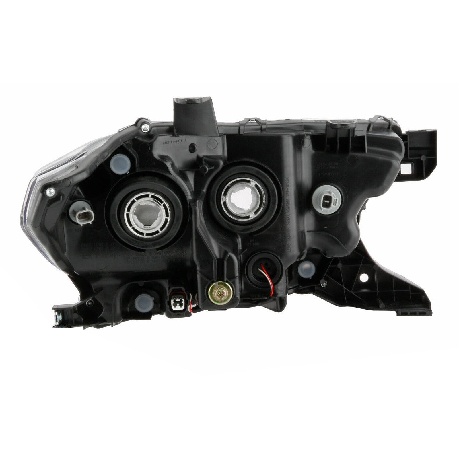 2016 2022 Toyota Tacoma Headlight Assembly Halogen with LED DRL Black Chrome Housing Driver Side