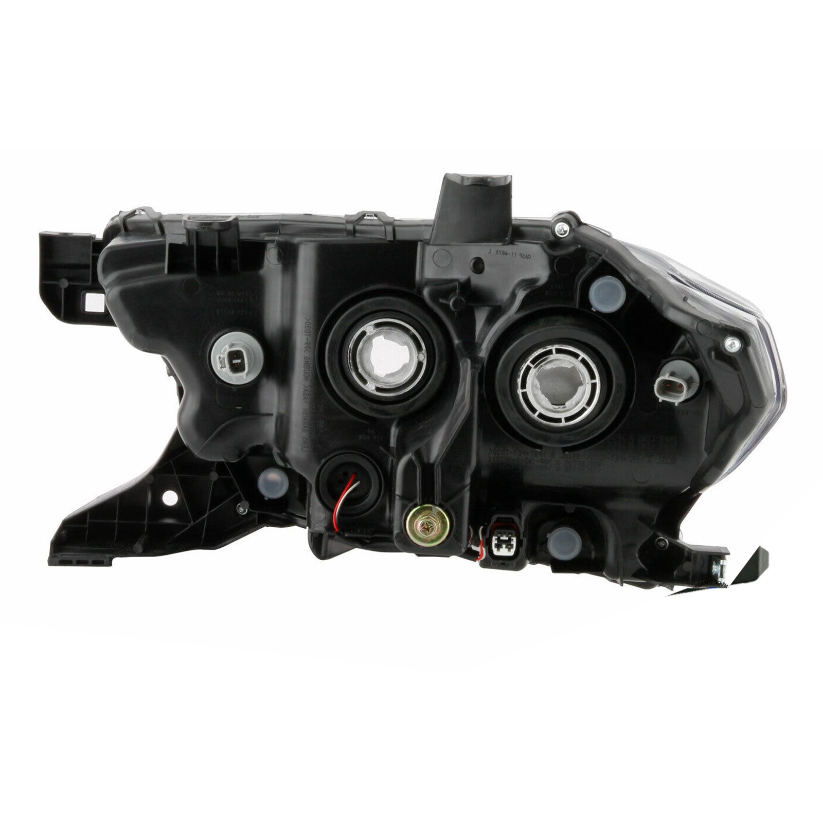 2016 2022 Toyota Tacoma Headlight Assembly Halogen with LED DRL Black Chrome Housing Passenger Side by AutoModed