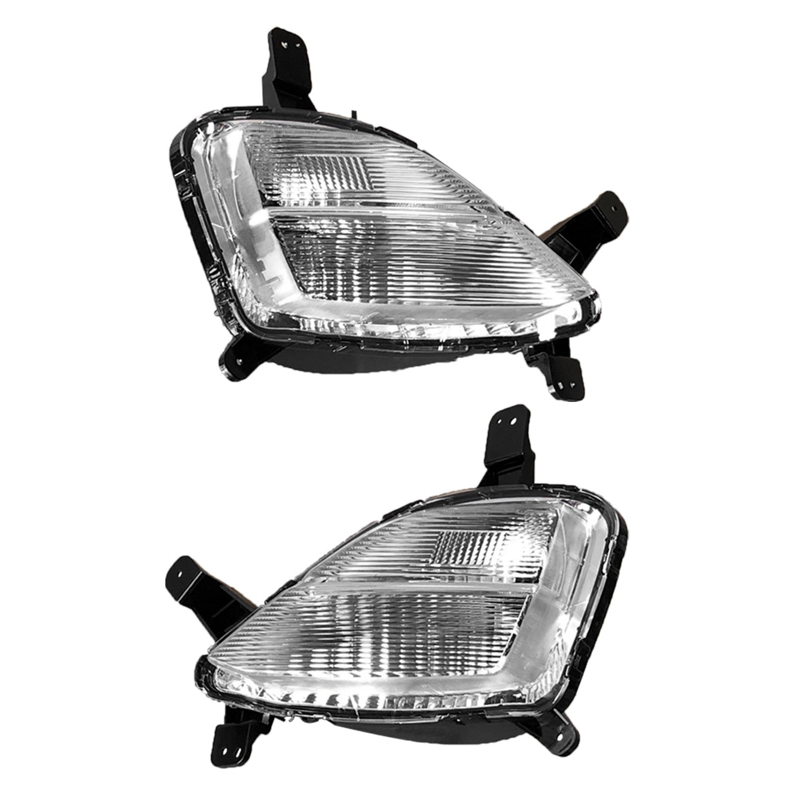 For 2019 2020 2021 2022 Chevrolet Spark LS Fog Light Lamp DRL with Cover Bezel Left Right Pair