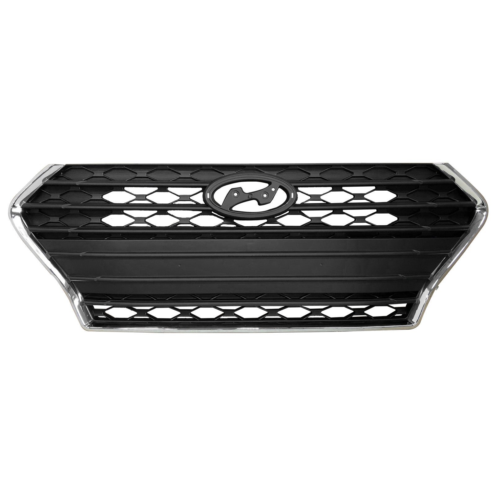 For 2018 2019 2020 2021 Hyundai Accent Front Upper Bumper Grille with Chrome Trim