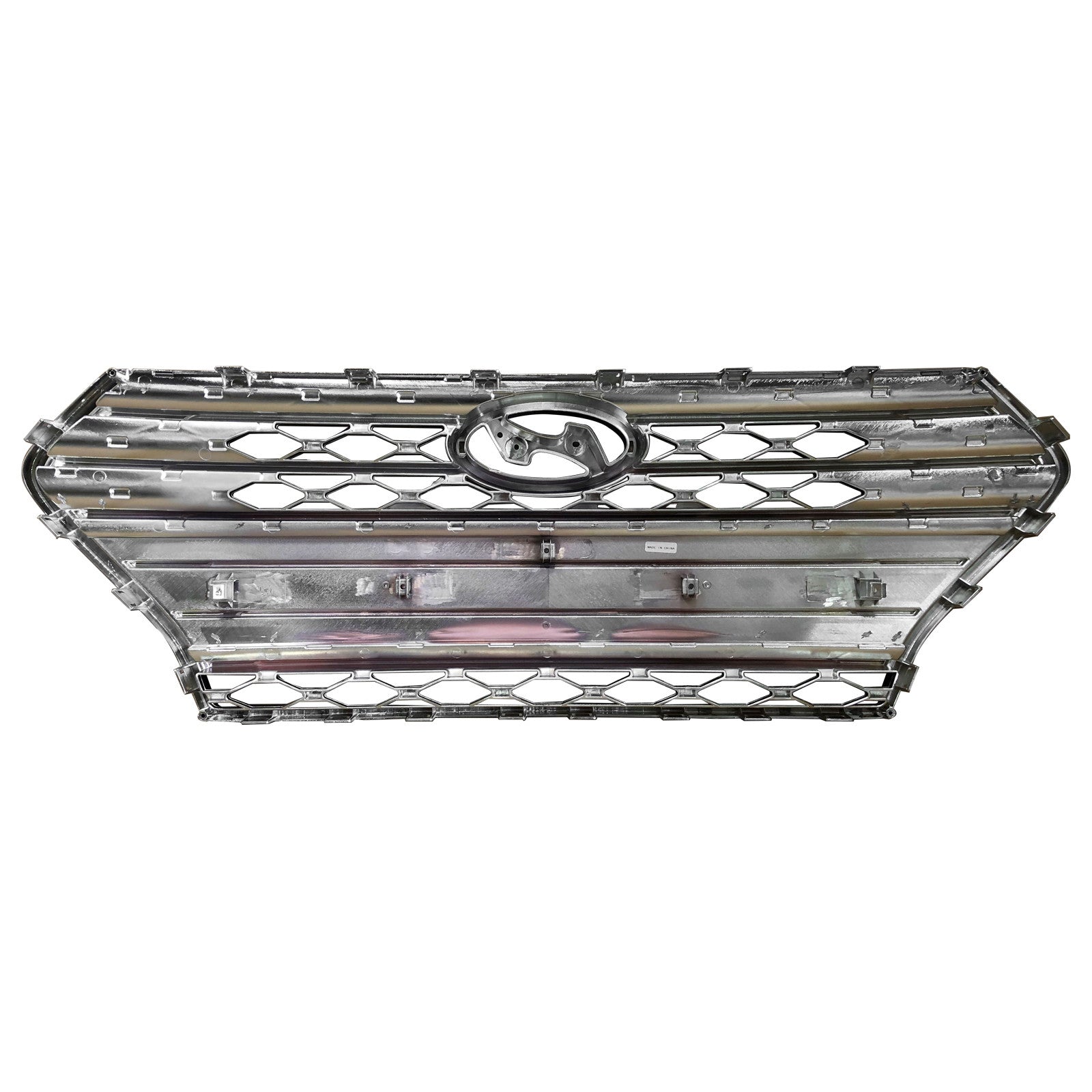 For 2018 2019 2020 2021 Hyundai Accent Front Upper Bumper Grille with Chrome Trim