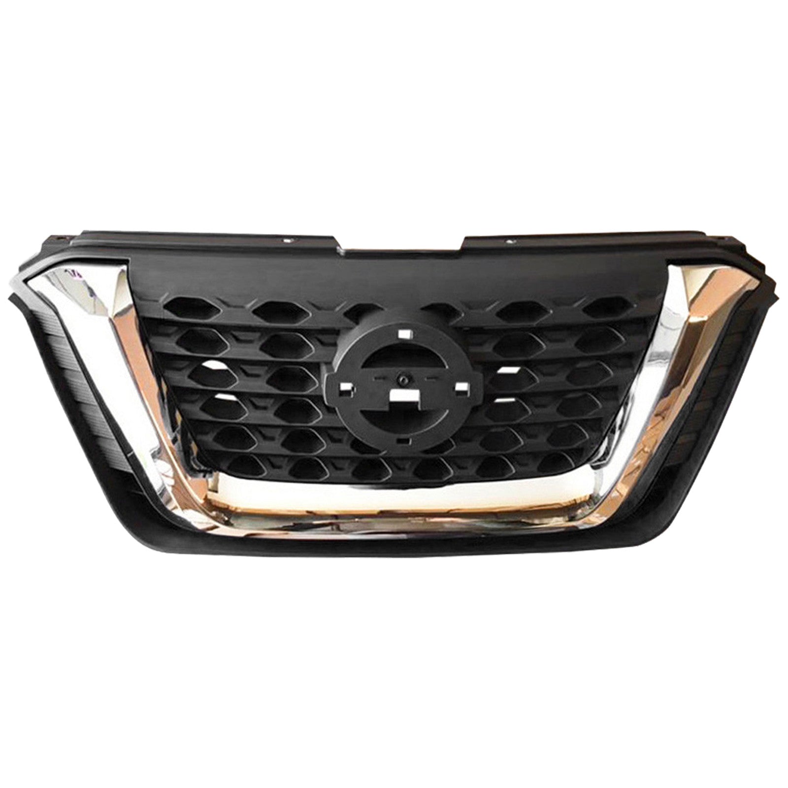 For 2018 2019 2020 Nissan Kicks S SV Hatchback Front Upper Bumper Grille with Chrome Trim