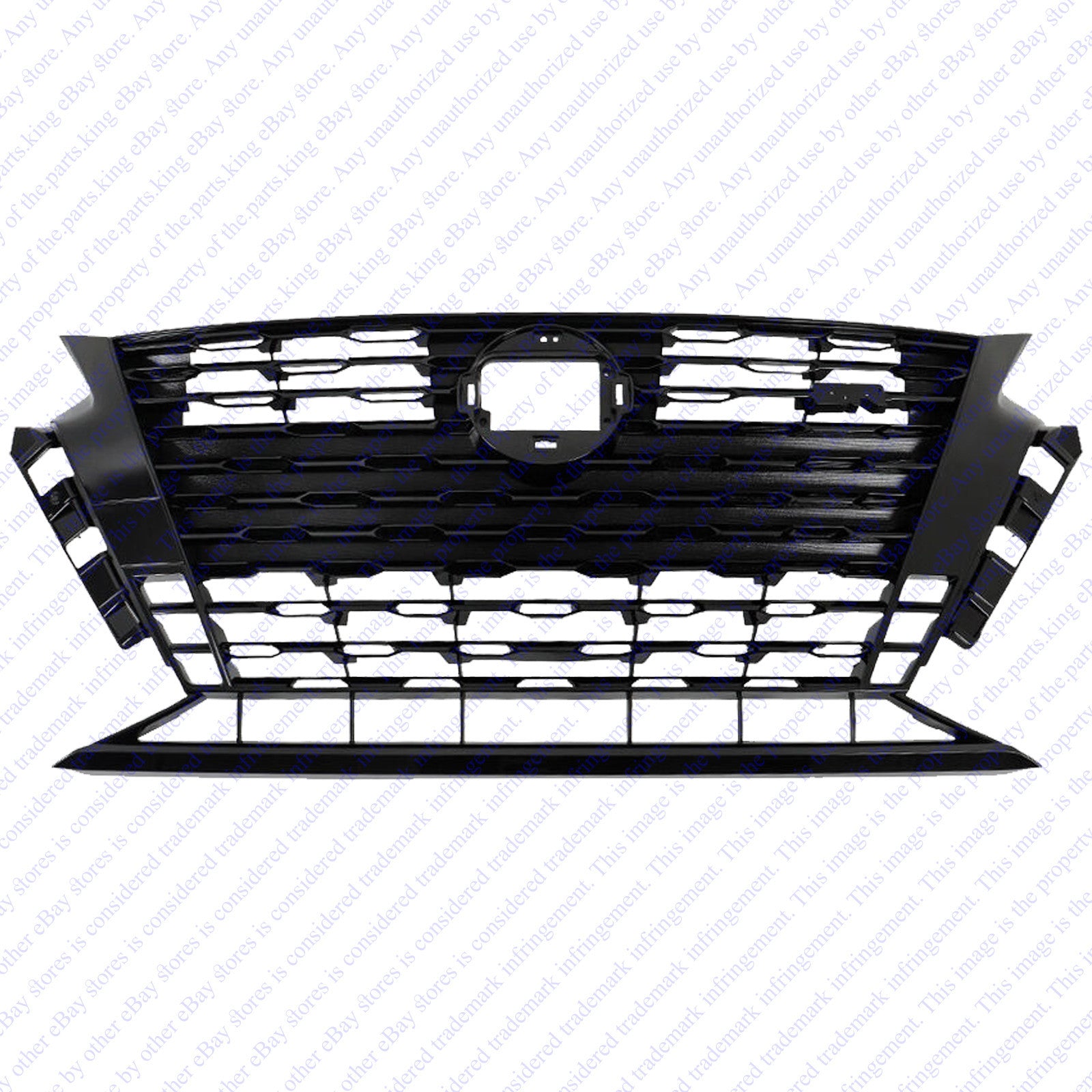 For 2023 2024 2025 Nissan Altima SR Front Bumper Upper Grille & Grille Molding Set