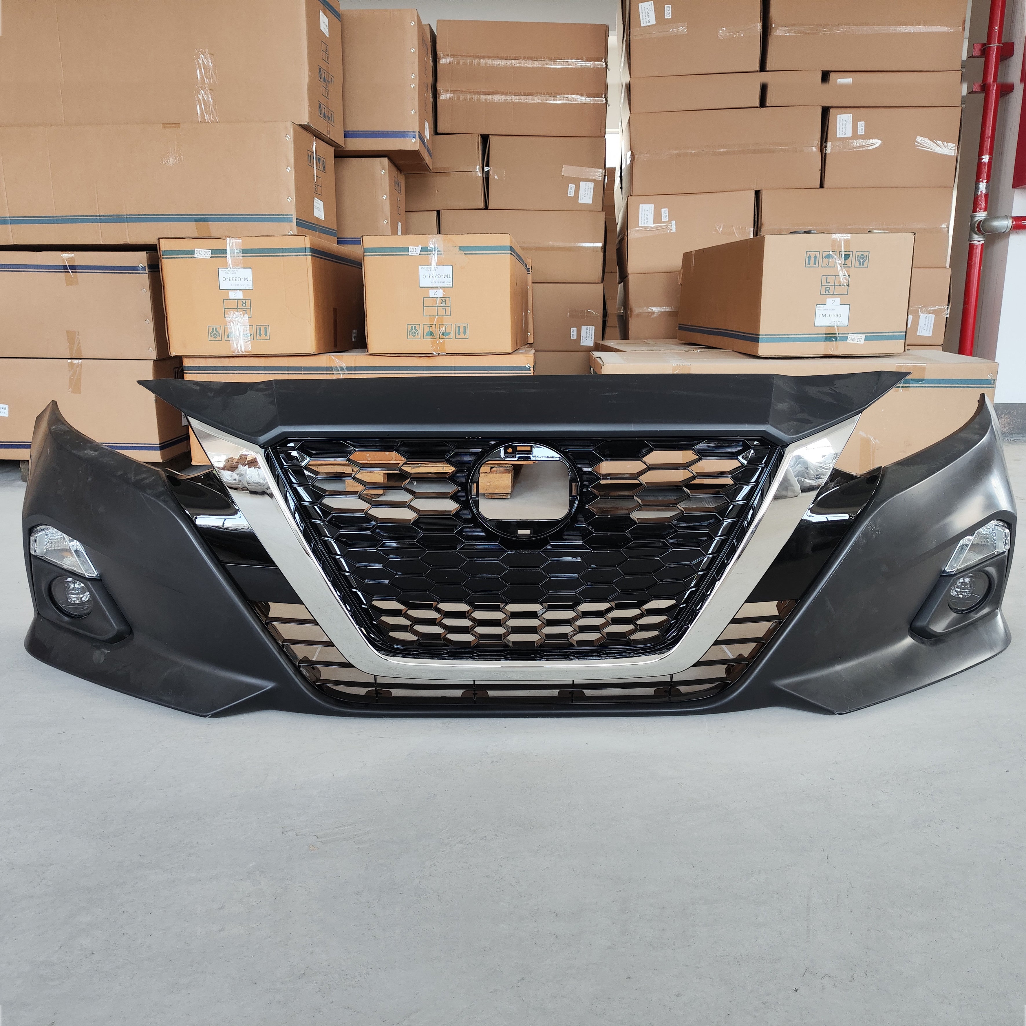 For 2019 2020 2021 2022 Nissan Altima Front Bumper with Grille & Fog Lights Assembly Set