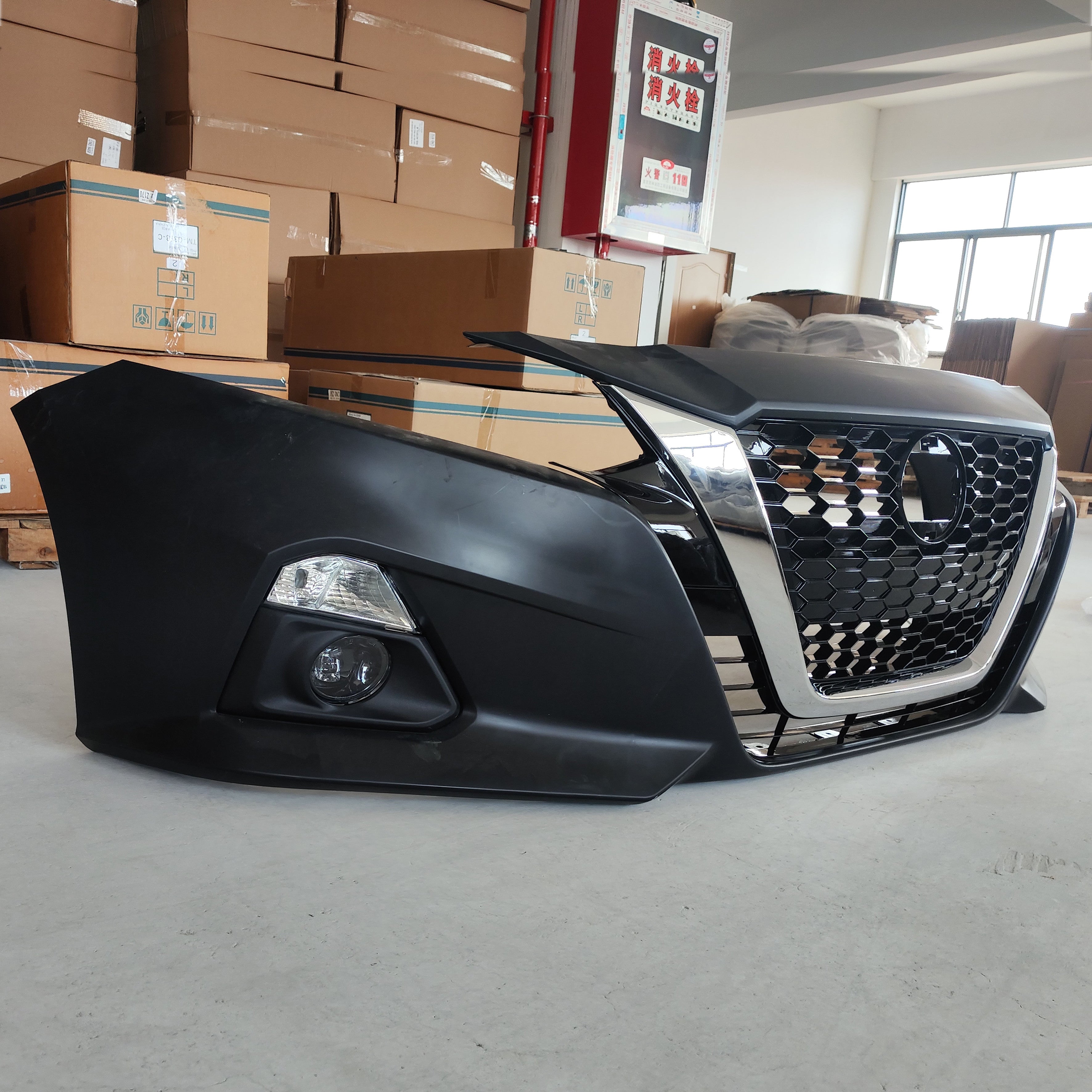 For 2019 2020 2021 2022 Nissan Altima Front Bumper with Grille & Fog Lights Assembly Set