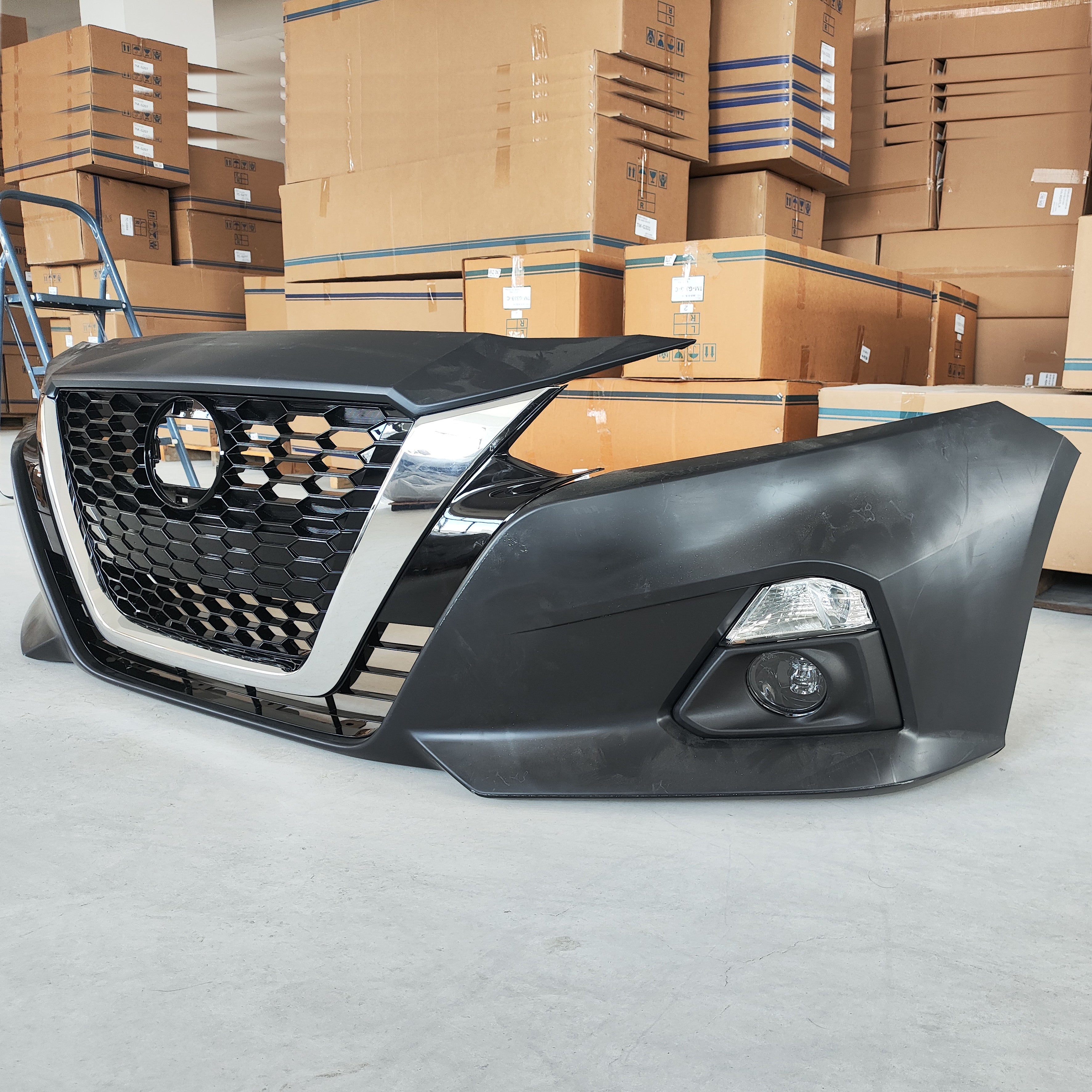 For 2019 2020 2021 2022 Nissan Altima Front Bumper with Grille & Fog Lights Assembly Set