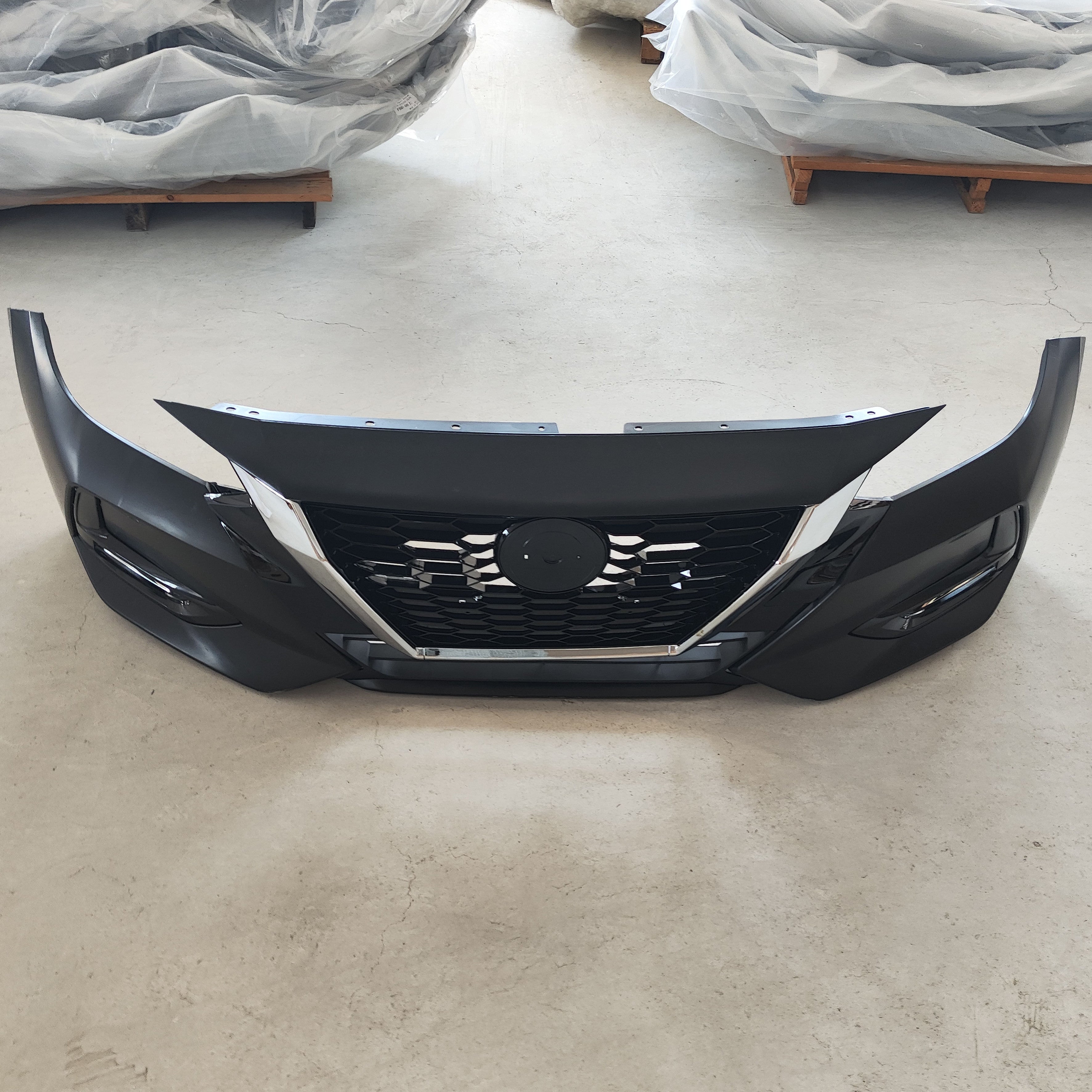 For 2020 2021 2022 2023 Nissan Sentra Front Bumper with Grille and Fog Lights Assembly Set