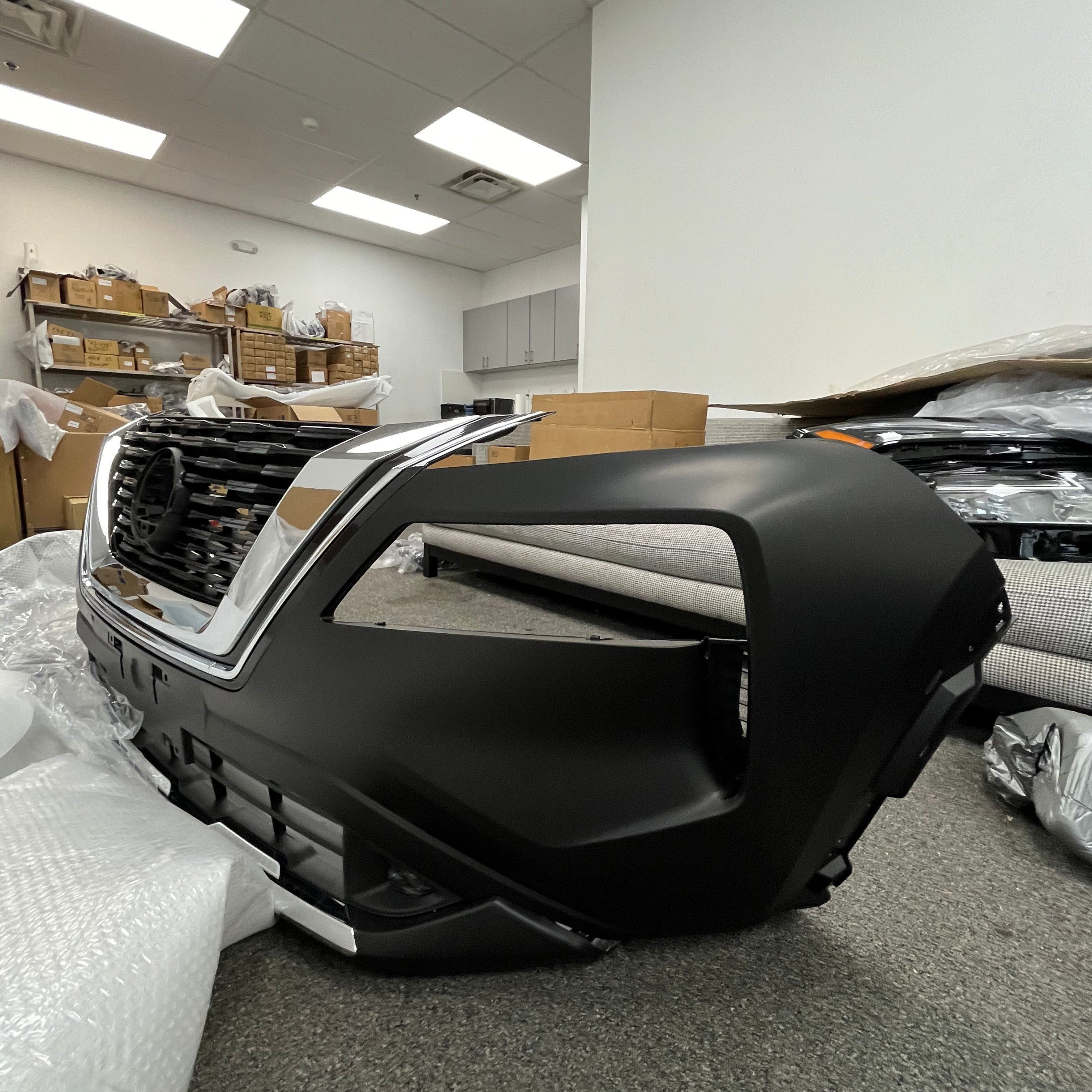 For 2021 2022 2023 Nissan Rogue Front Bumper Grille Grill Assembly Set Primed Factory