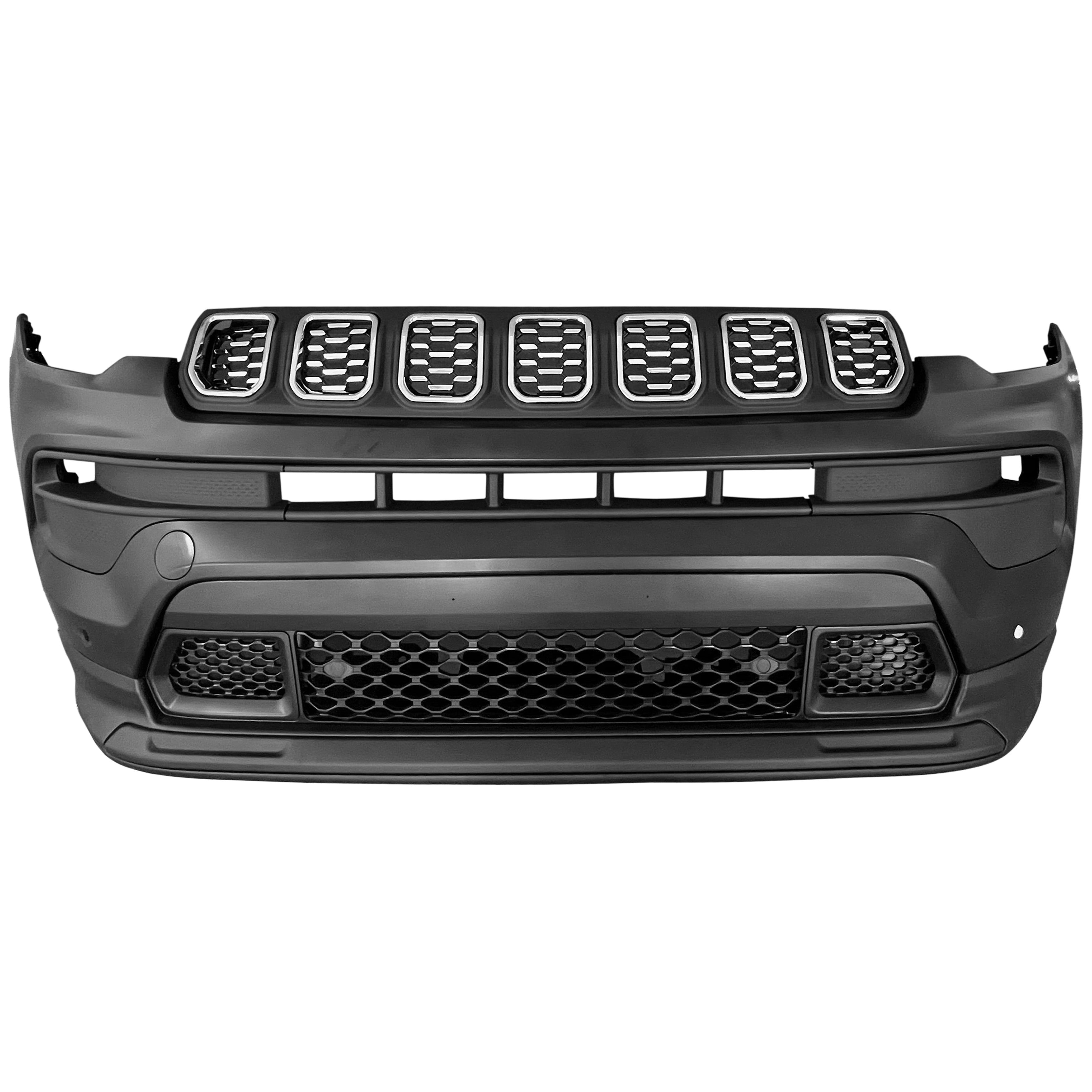 For 2022 2023 2024 2025 Jeep Compass Complete Front Bumper Cover Fascia Assembly Set Black
