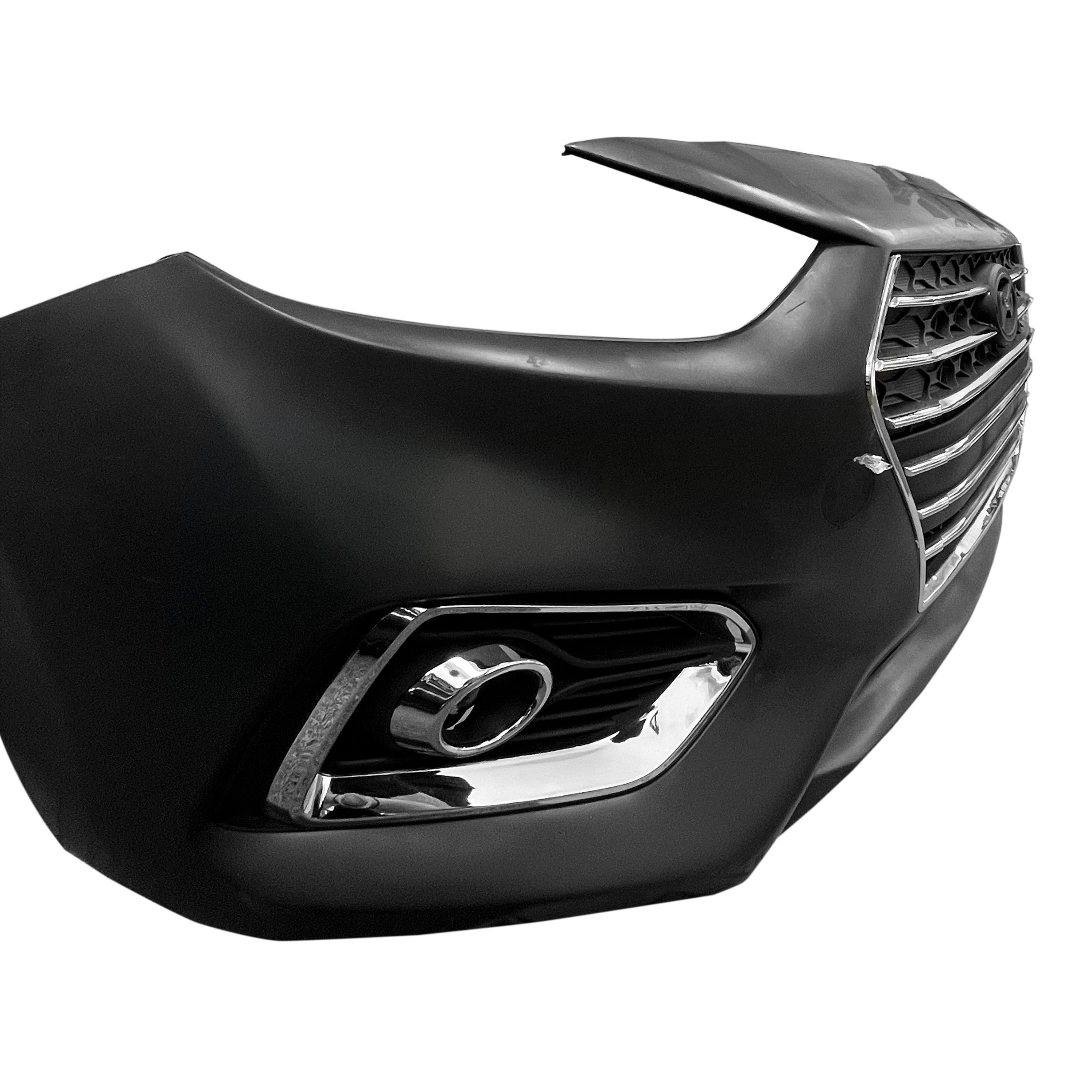 For 2018 2019 2020 2021 Hyundai Accent Complete Front Bumper Cover Fascia Black Chrome Assembly Set