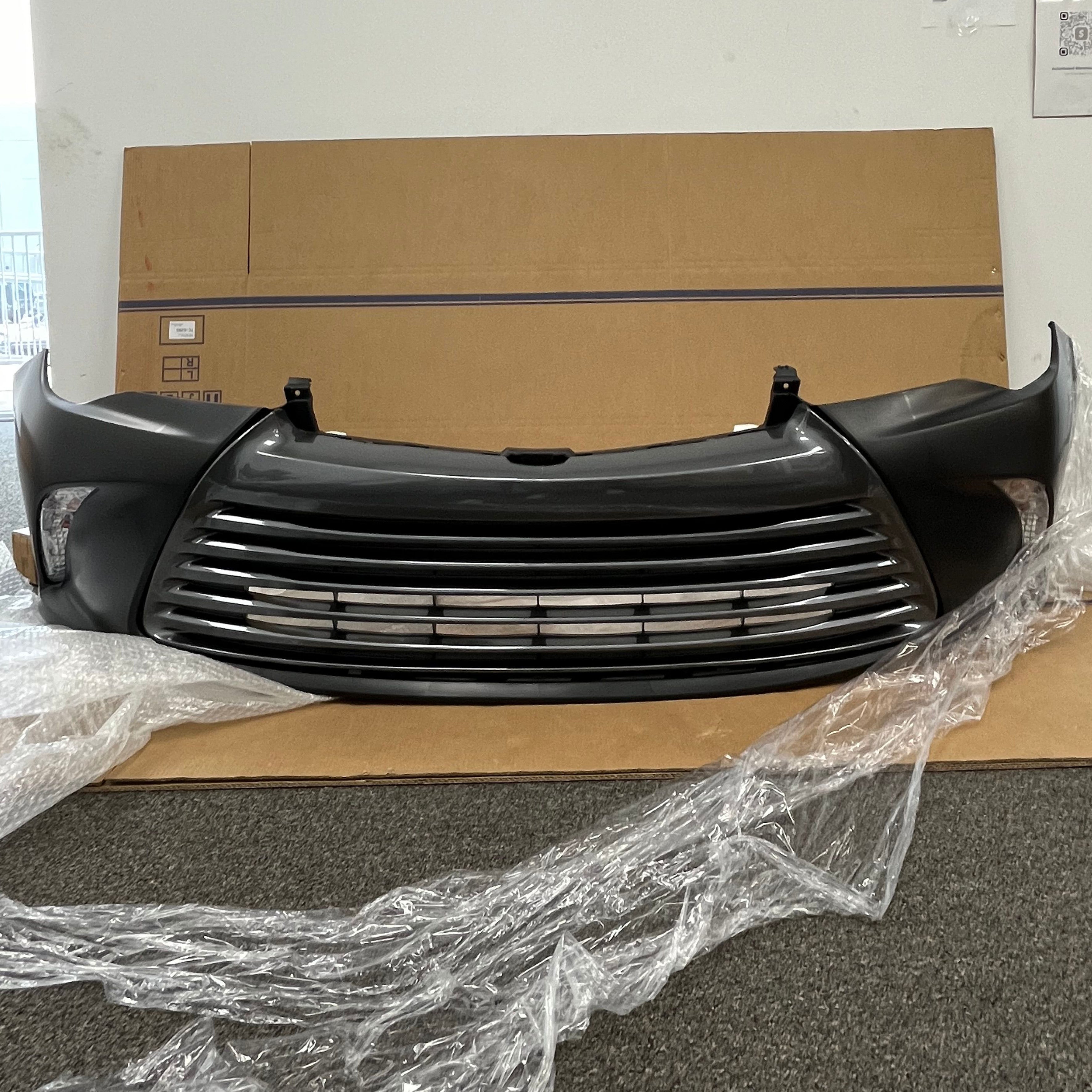 For 2015 2016 2017 Toyota Camry LE Front Bumper Cover Fascia with Grilles Assembly Set