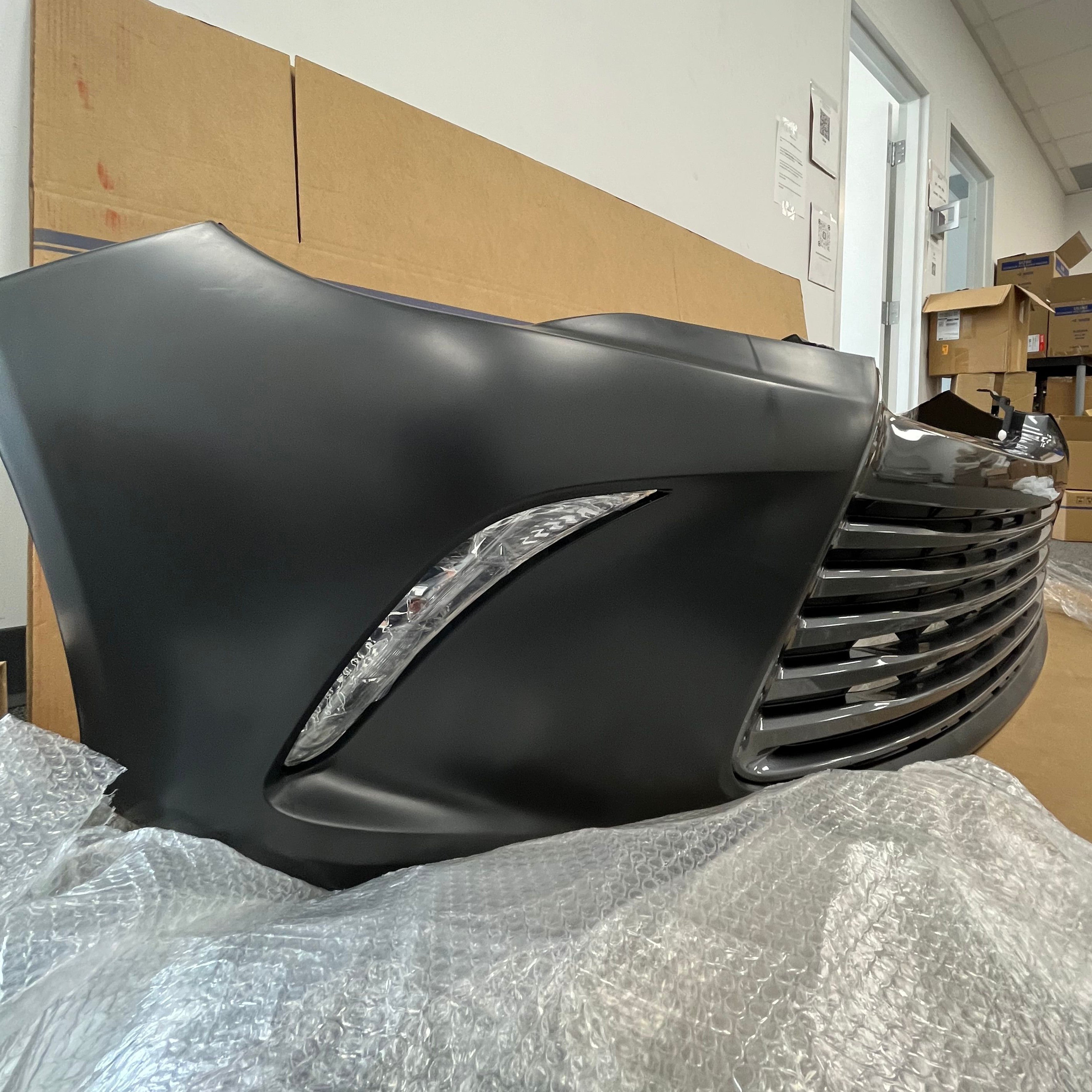 For 2015 2016 2017 Toyota Camry LE Front Bumper Cover Fascia with Grilles Assembly Set