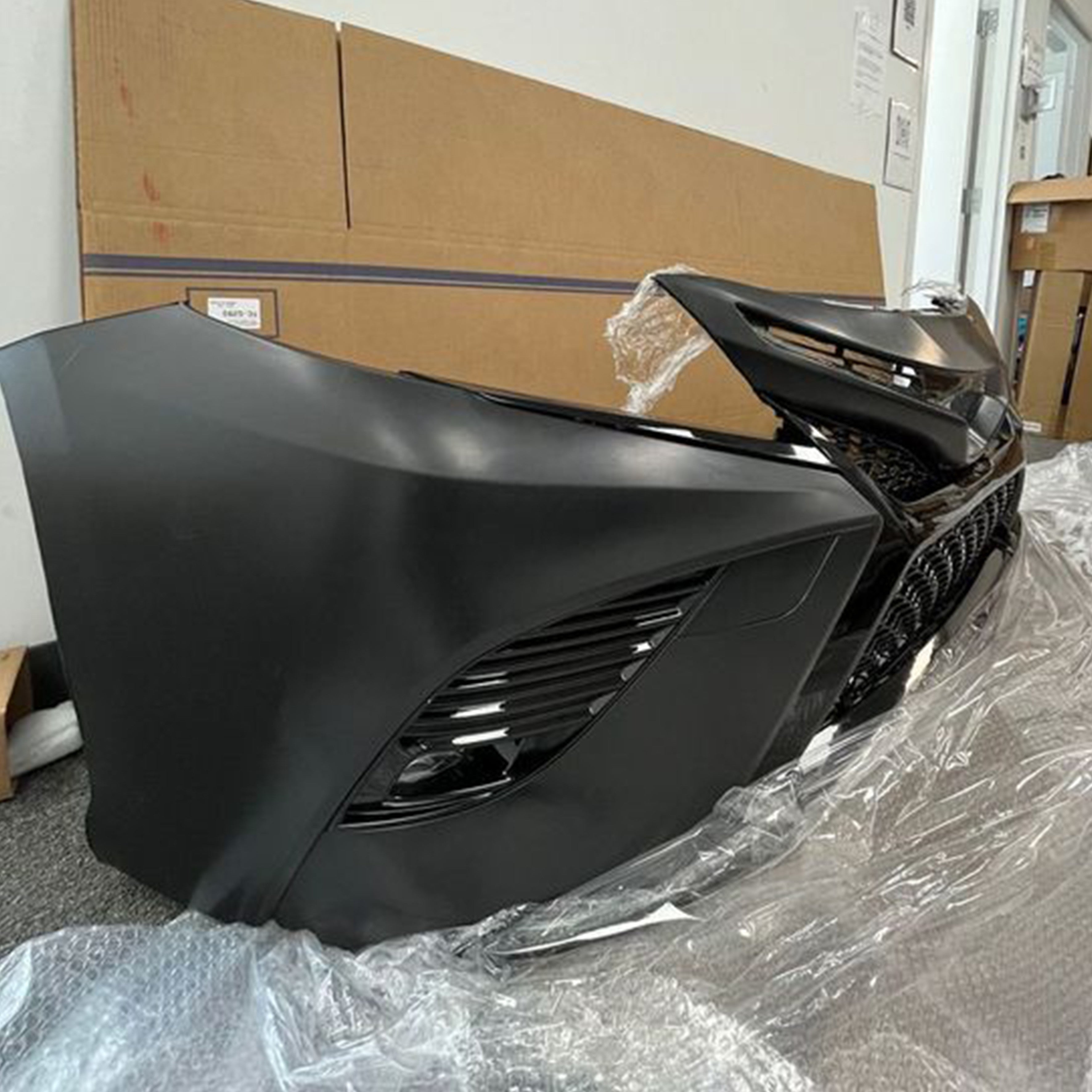 For 2018 2019 2020 Toyota Camry SE Front Bumper Cover Fascia with Grilles Set Assembly