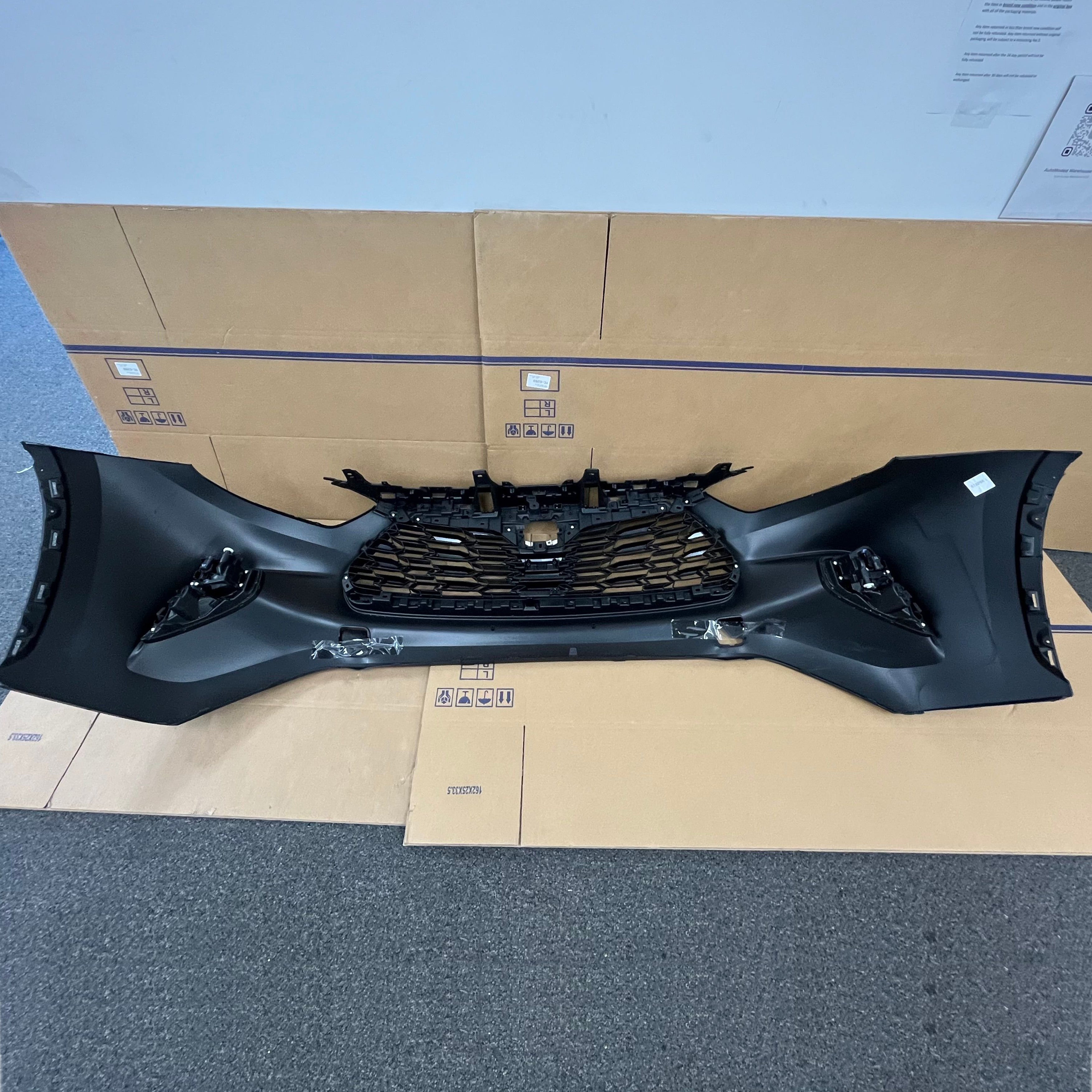 For 2020 2021 2022 2023 Toyota Highlander Front Bumper Cover Fascia with Grille Assembly Set