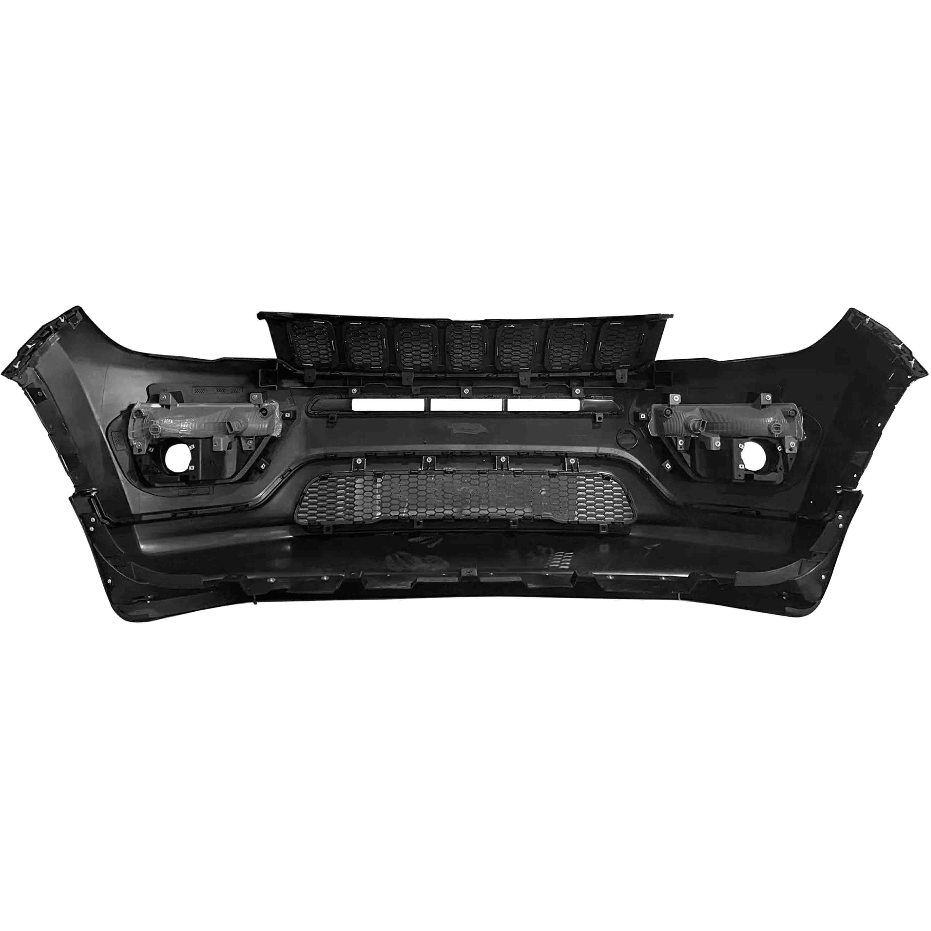 For 2017 2018 2019 2020 2021 Jeep Compass Front Bumper Upper Lower Grille Fog Assembly Set