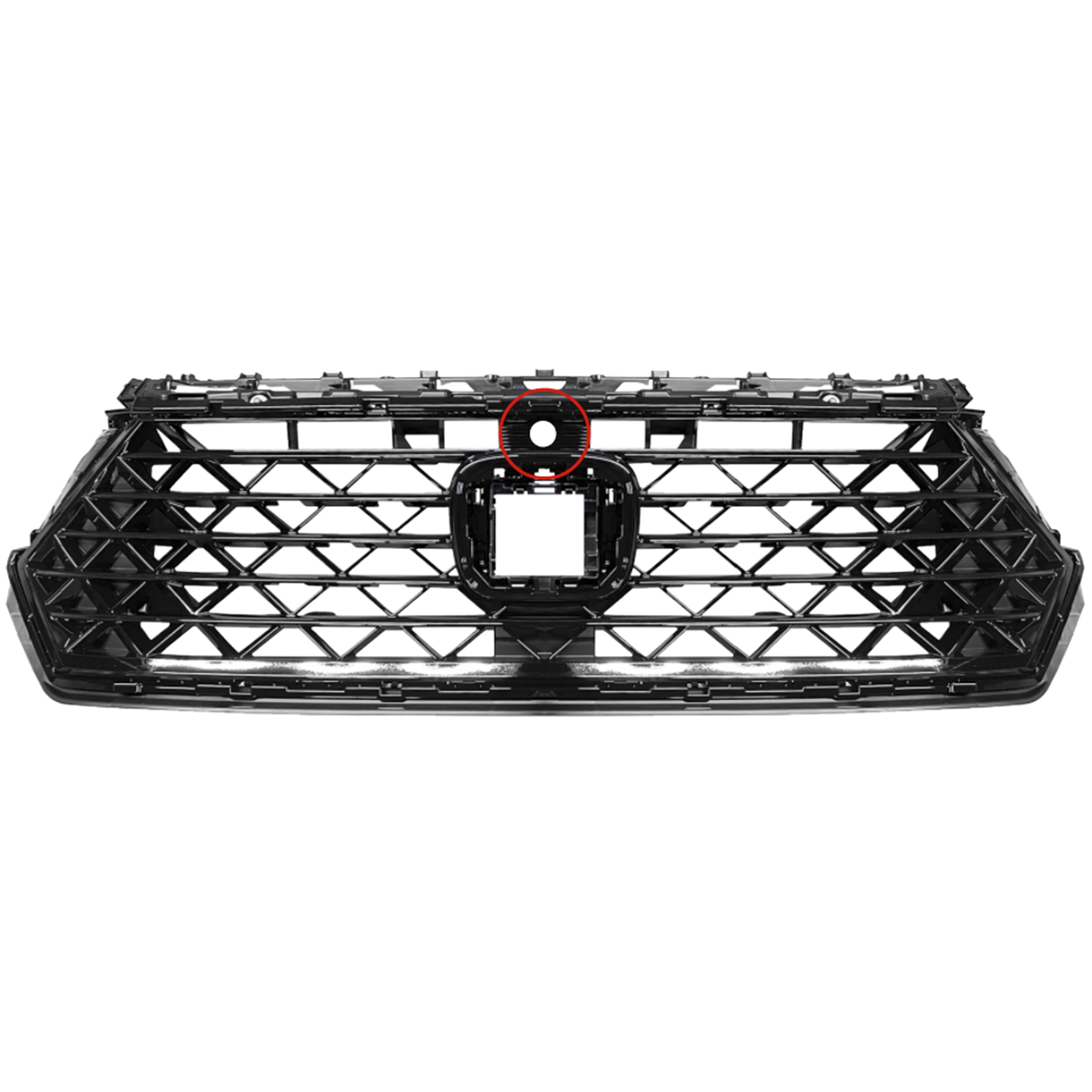 For 2023 2024 2025 Honda Accord Front Upper Grille Base with Sensor Hole Black Mesh Finish 7120030AA01