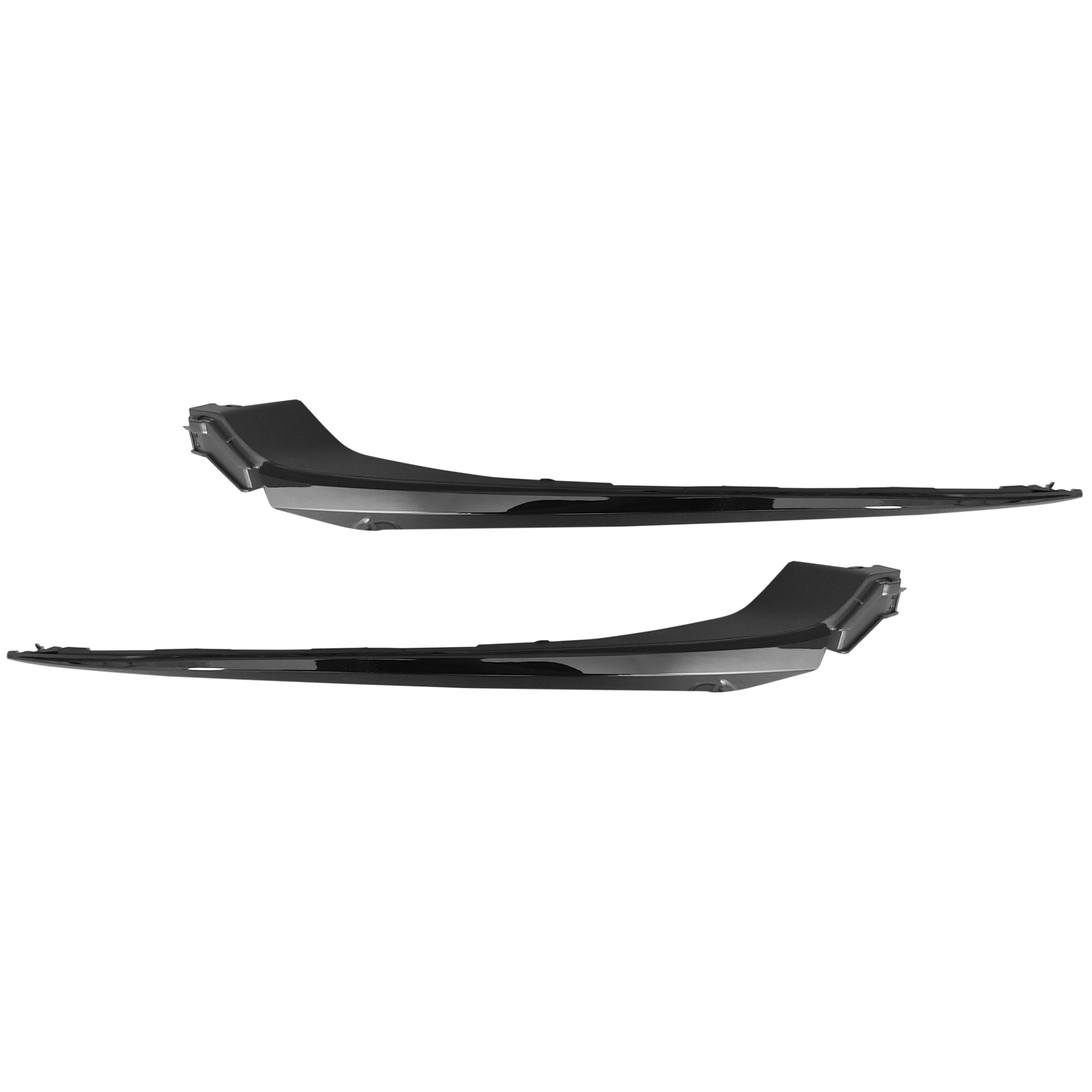 For 2021 2022 Honda Accord Front Headlight Brow Driver Passenger Left Right Side Pair Set Black 2Pcs