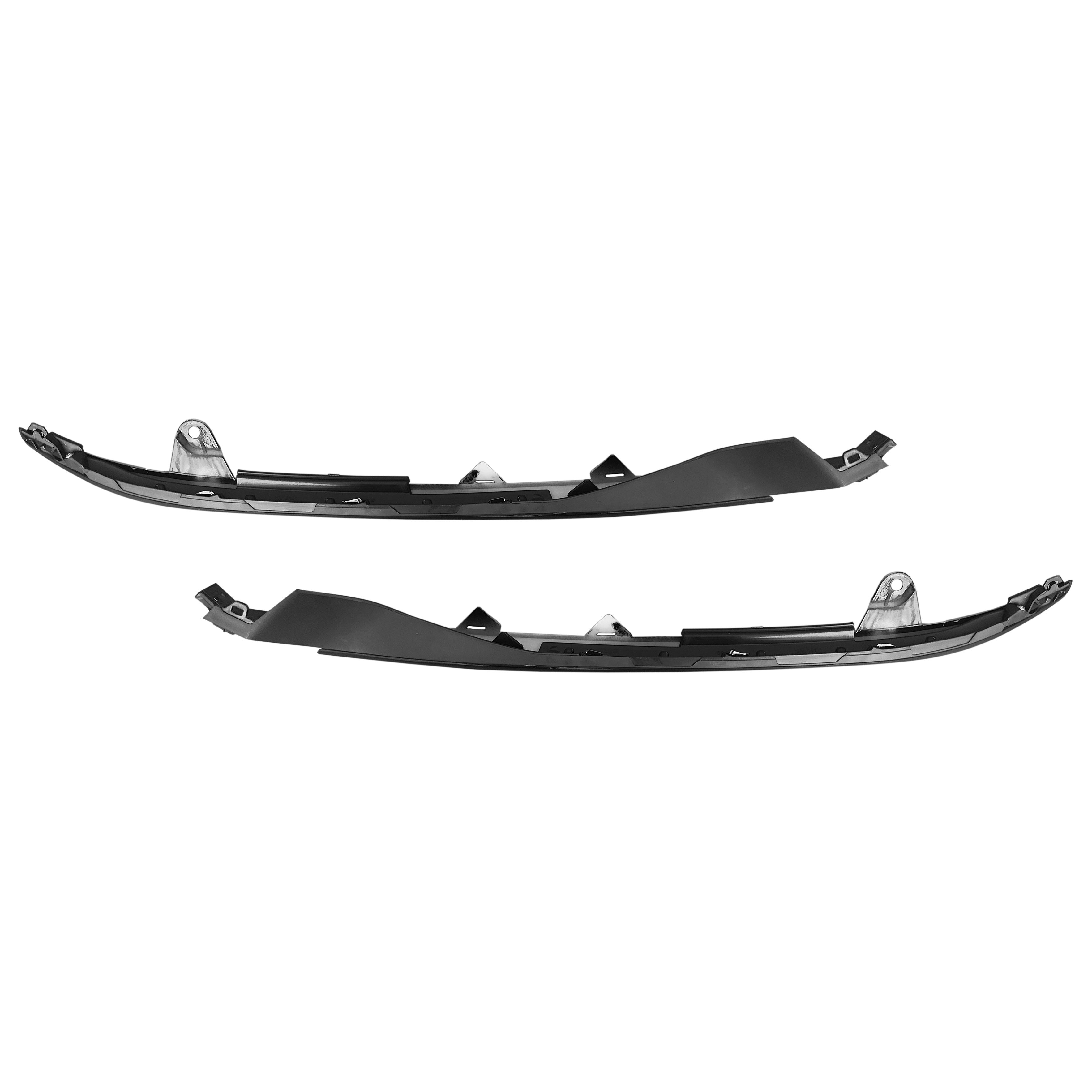 For 2021 2022 Honda Accord Front Headlight Brow Driver Passenger Left Right Side Pair Set Black 2Pcs