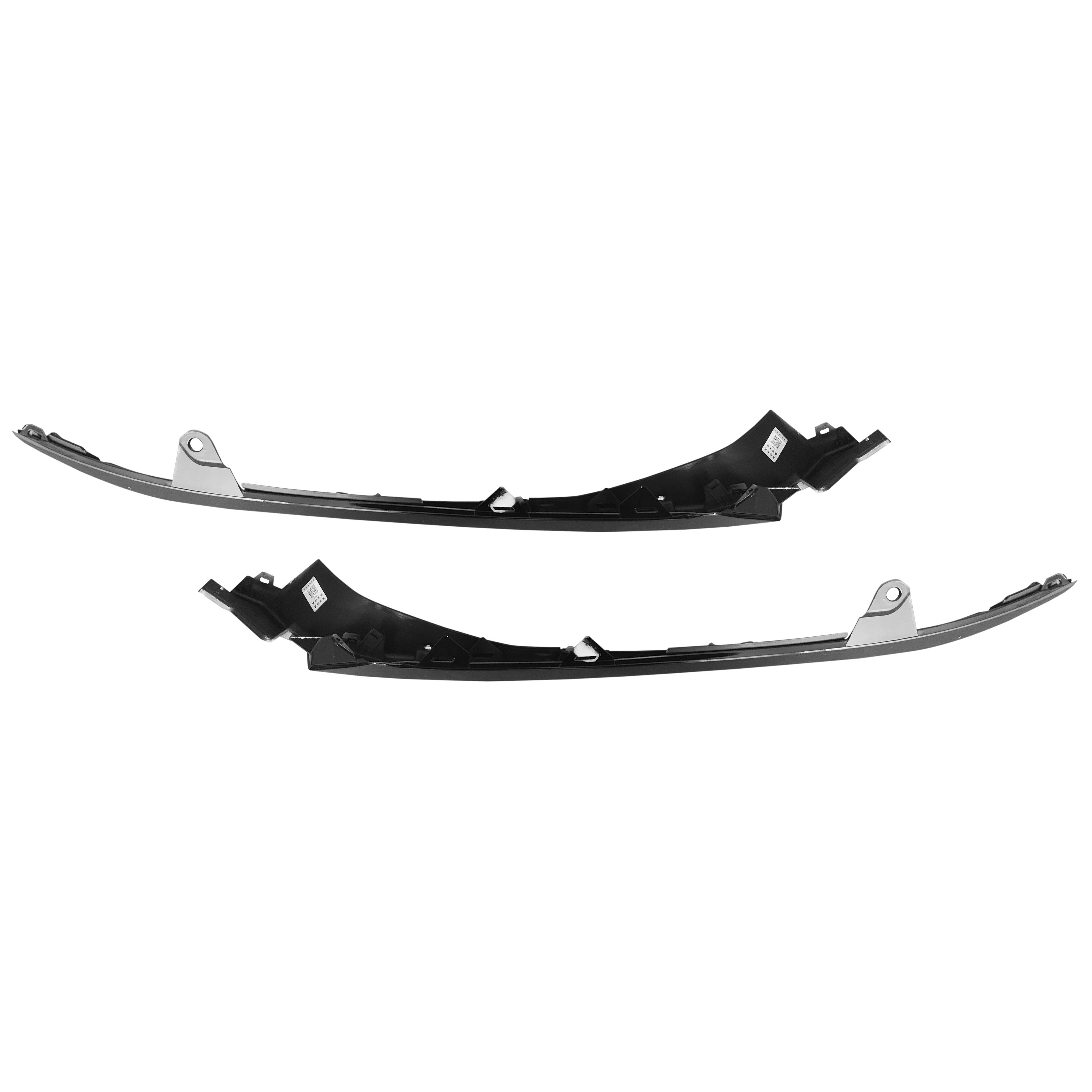 For 2021 2022 Honda Accord Front Headlight Brow Driver Passenger Left Right Side Pair Set Black 2Pcs