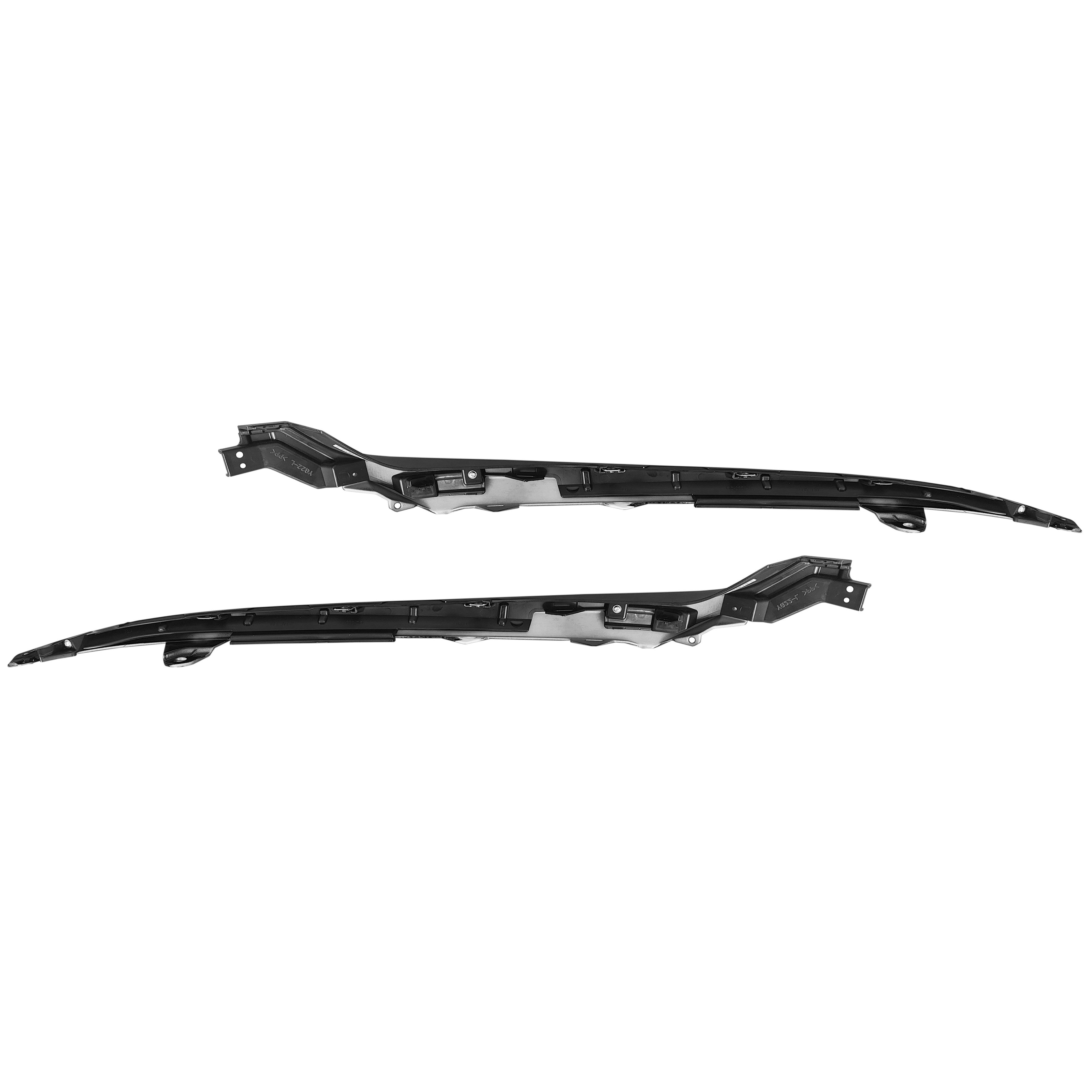 For 2021 2022 Honda Accord Front Headlight Brow Driver Passenger Left Right Side Pair Set Black 2Pcs