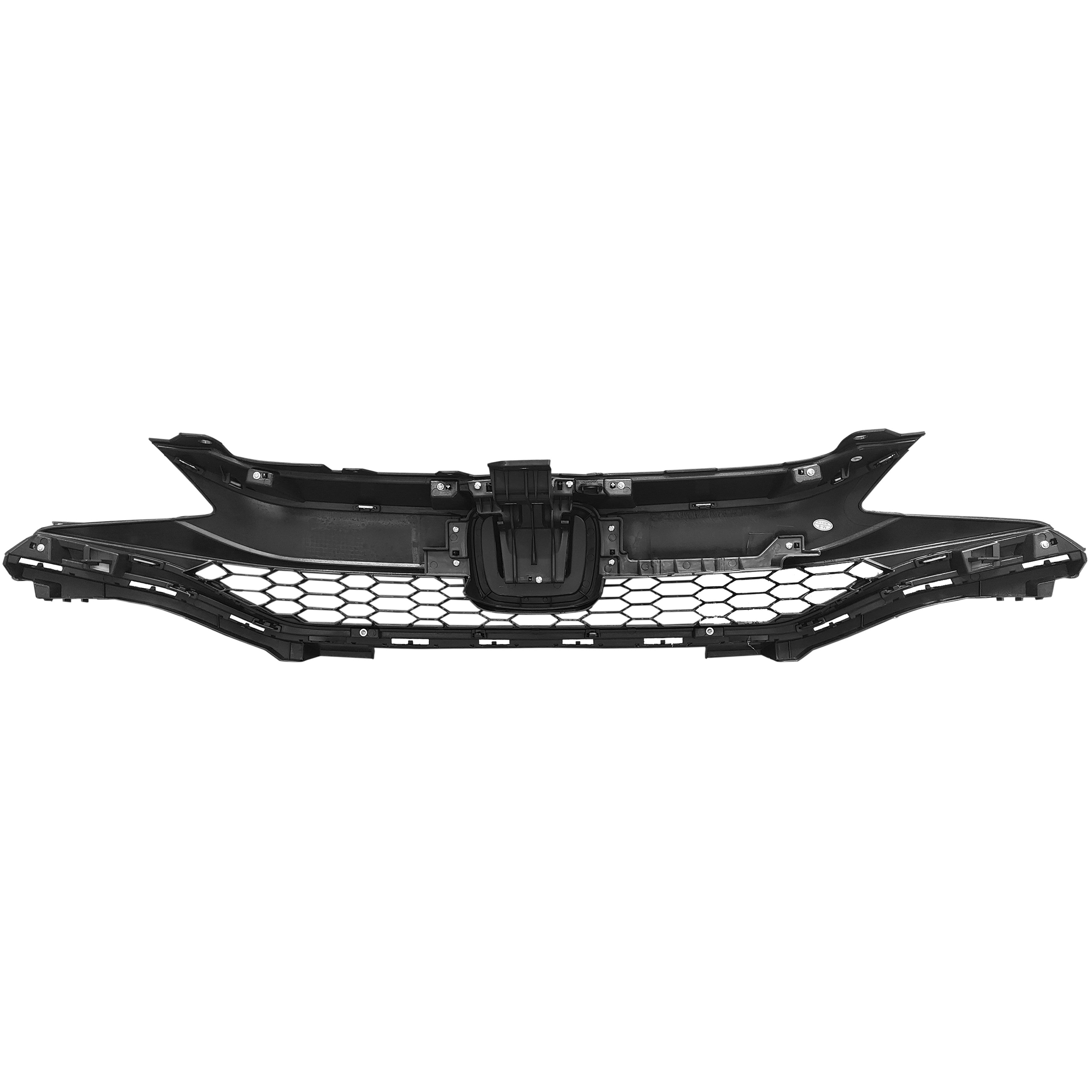 For 2018 2019 2020 Honda Fit Hatchback Front Bumper Upper Grille Grill Honeycomb Black & Chrome
