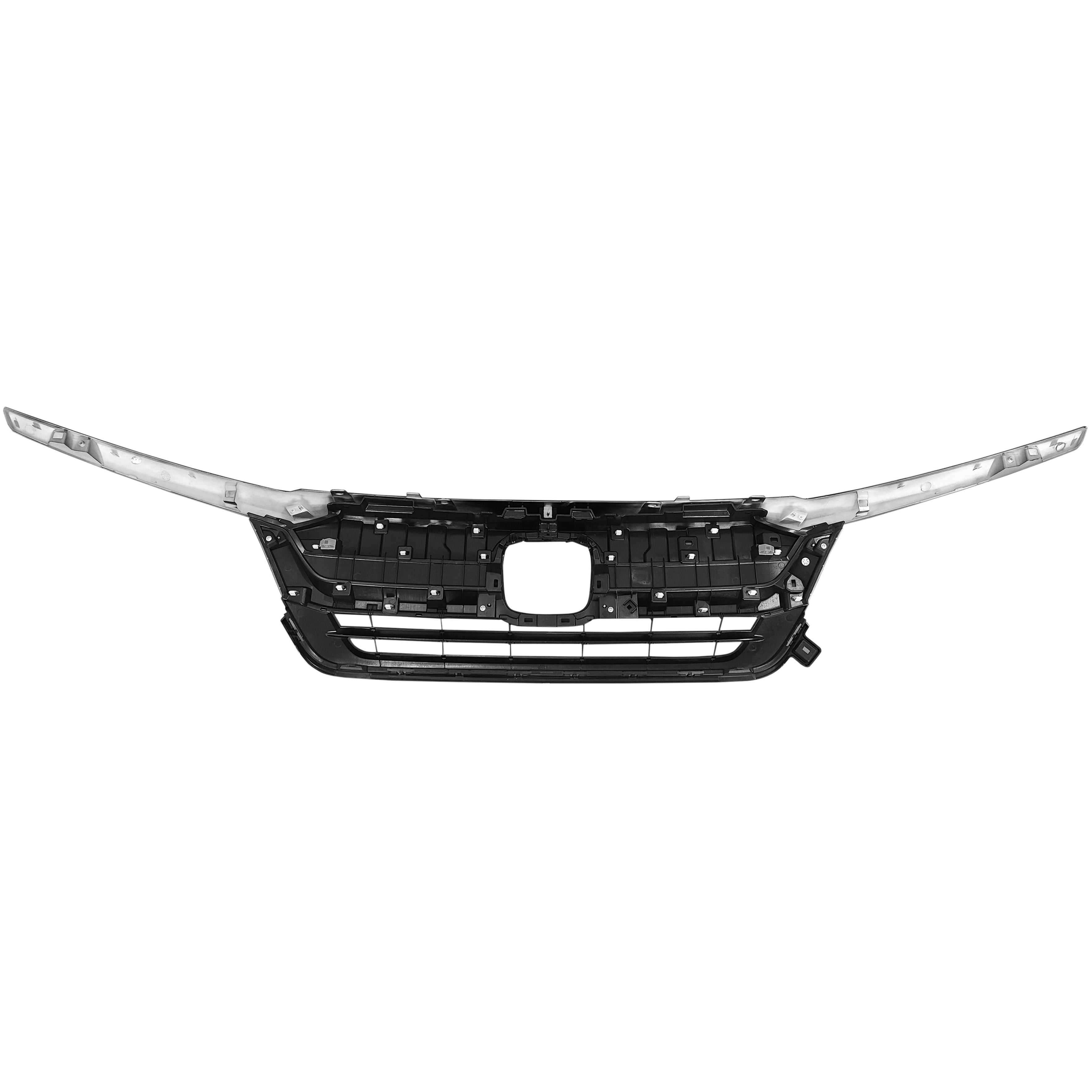 For 2019 2020 2021 2022 Honda Pilot Front Upper Grille Grill with Molding Trim Black Finish
