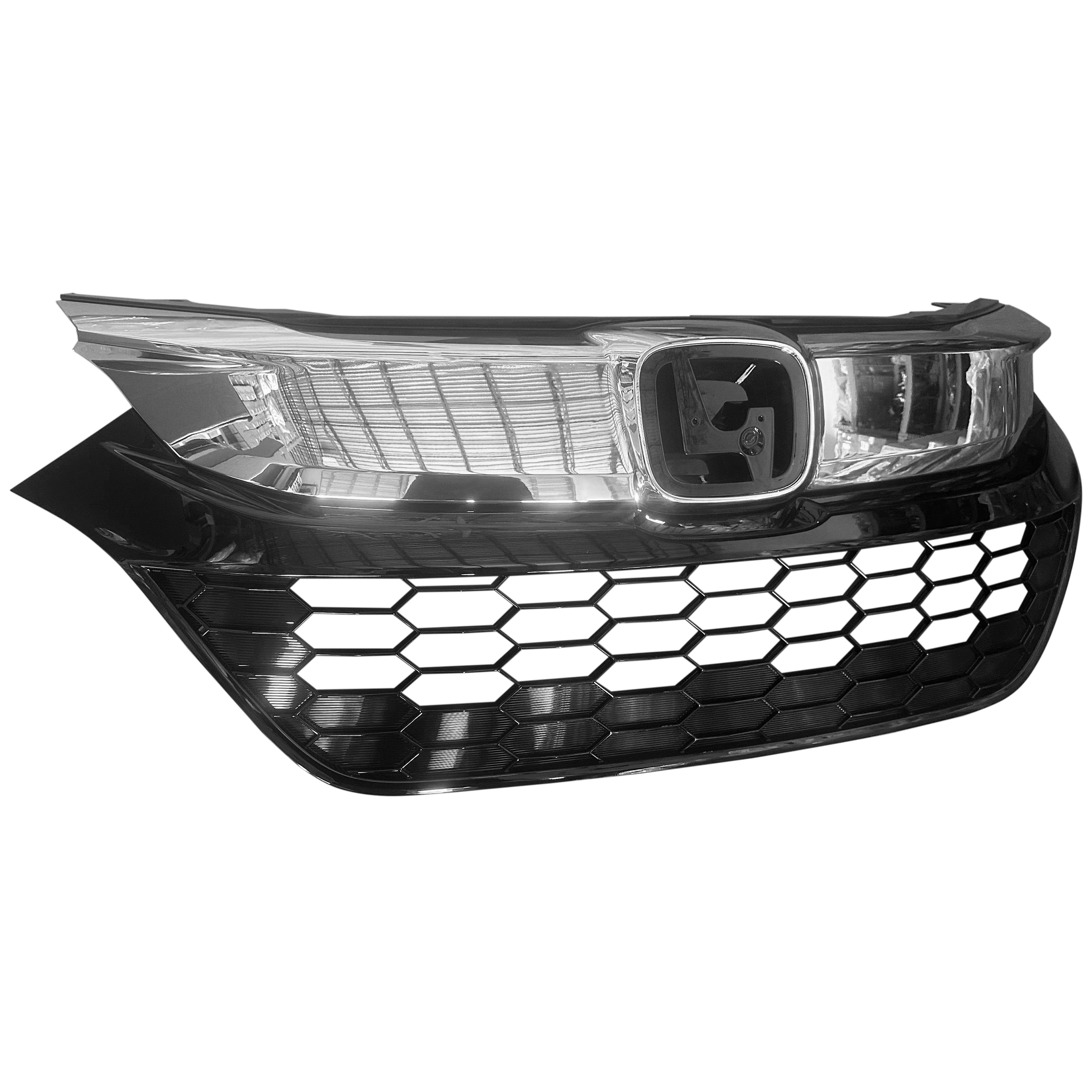 For 2019 2020 2021 2022 Honda HRV HR-V Front Bumper Upper Grille Honeycomb Grill Black & Chrome
