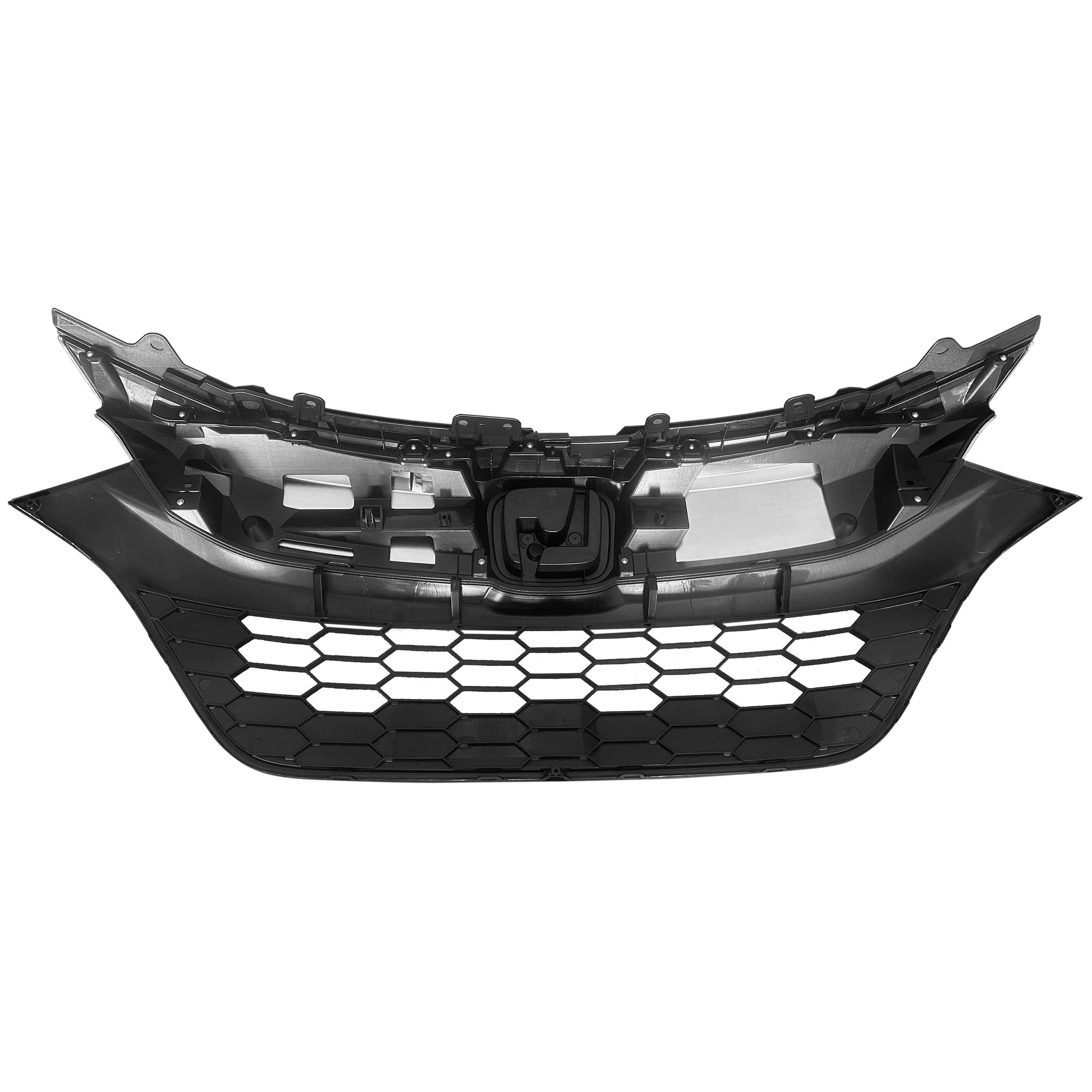 For 2019 2020 2021 2022 Honda HRV HR-V Front Bumper Upper Grille Honeycomb Grill Black & Chrome