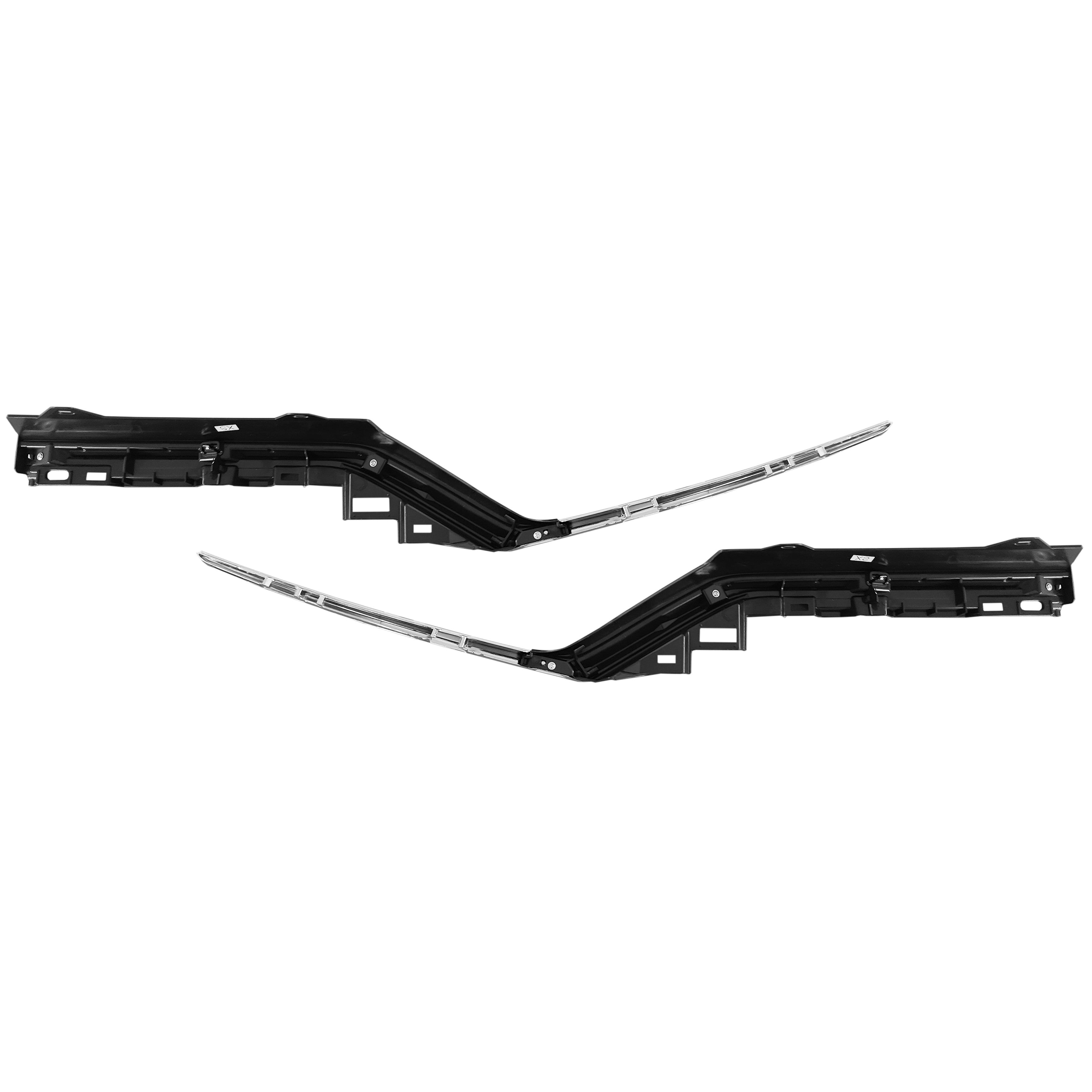 For 2017 2018 2019 2020 2021 2022 Honda CRV CR-V Front Headlight Brow Dark Chrome Left Right Driver Passenger Pair Set 2Pcs