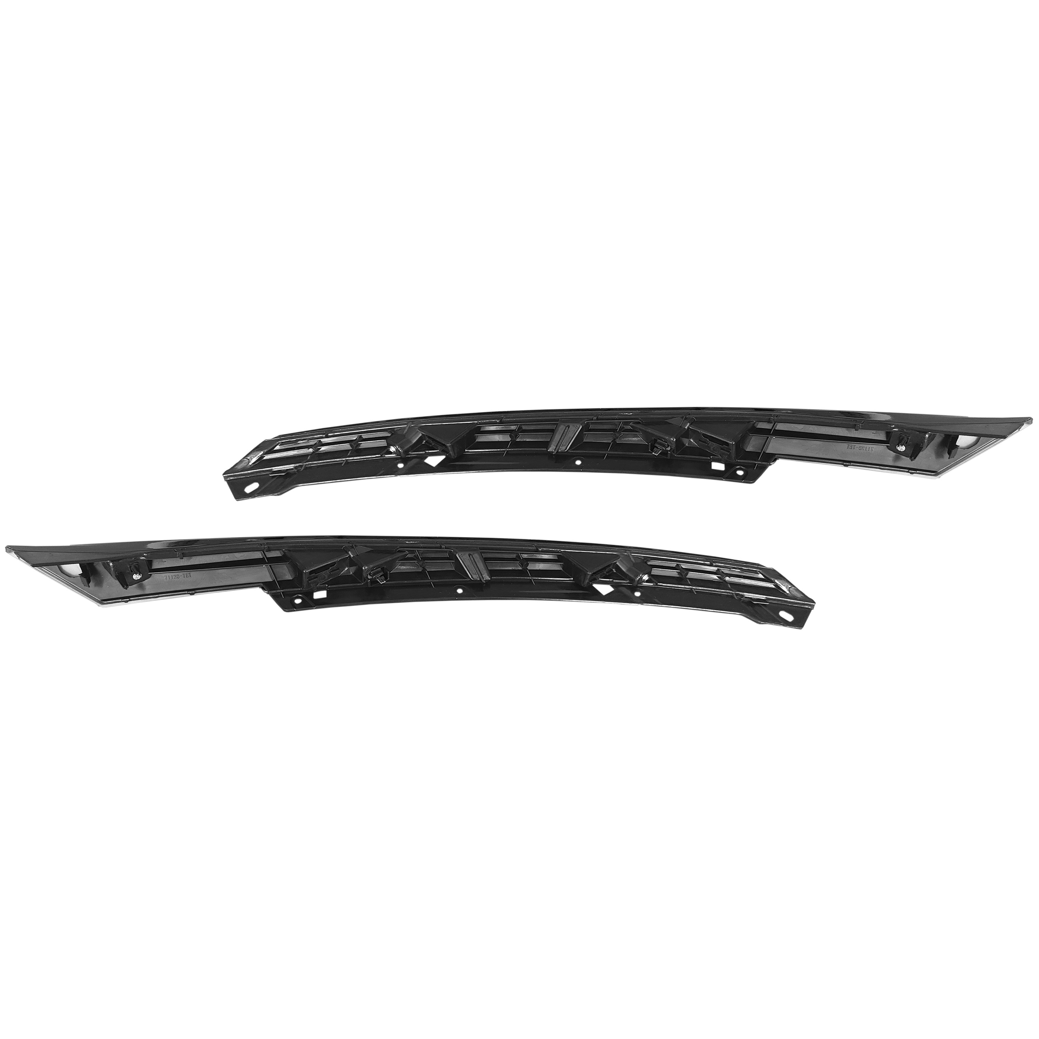 For 2019 2020 2021 Honda Civic Front Headlight Eyelid Brow Left Right Driver Passenger Side Pair Set Chrome 2Pcs