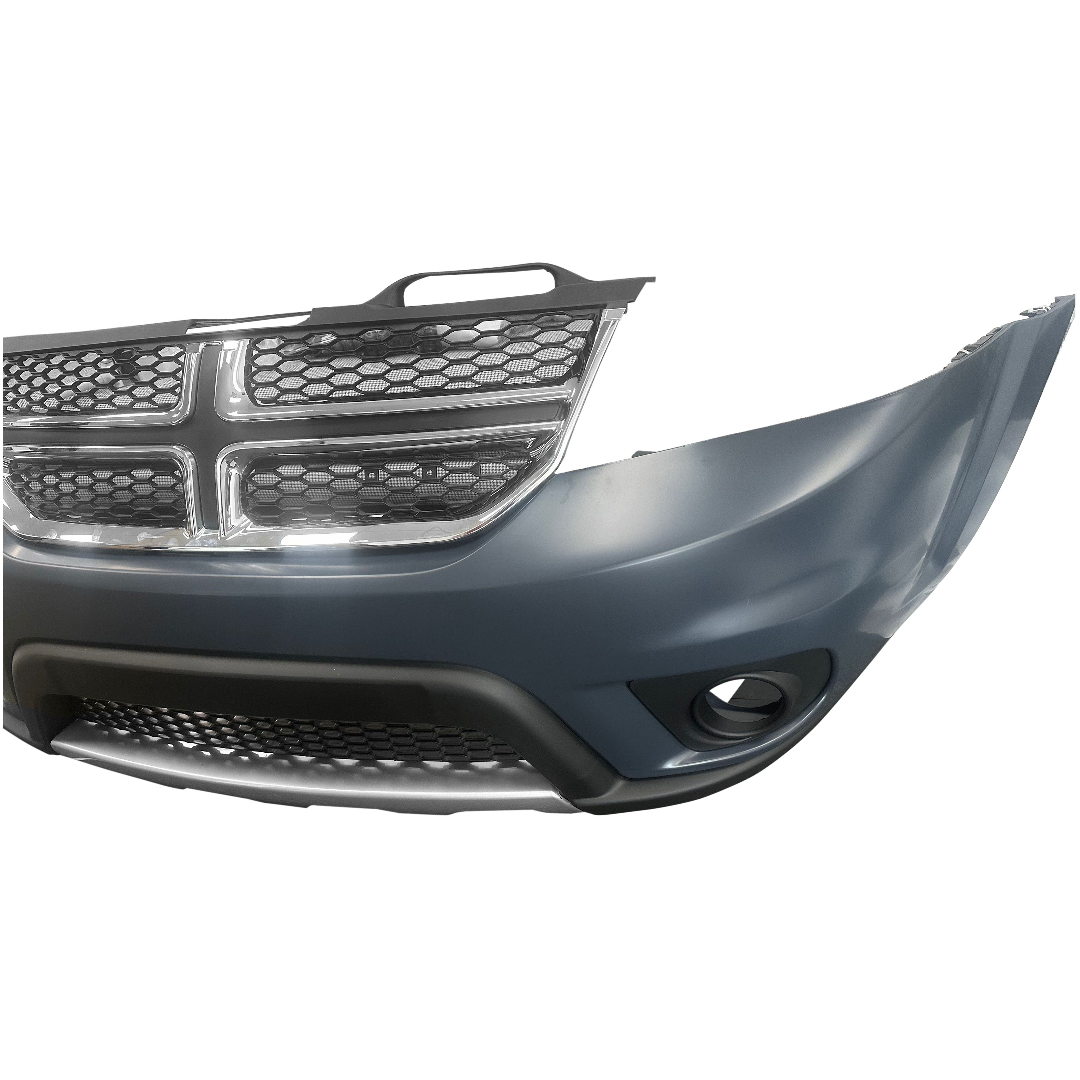 For 2011 2012 2013 2014 2015 2016 2017 2018 2019 Dodge Journey Front Bumper Cover Fascia with Grille Assembly Set