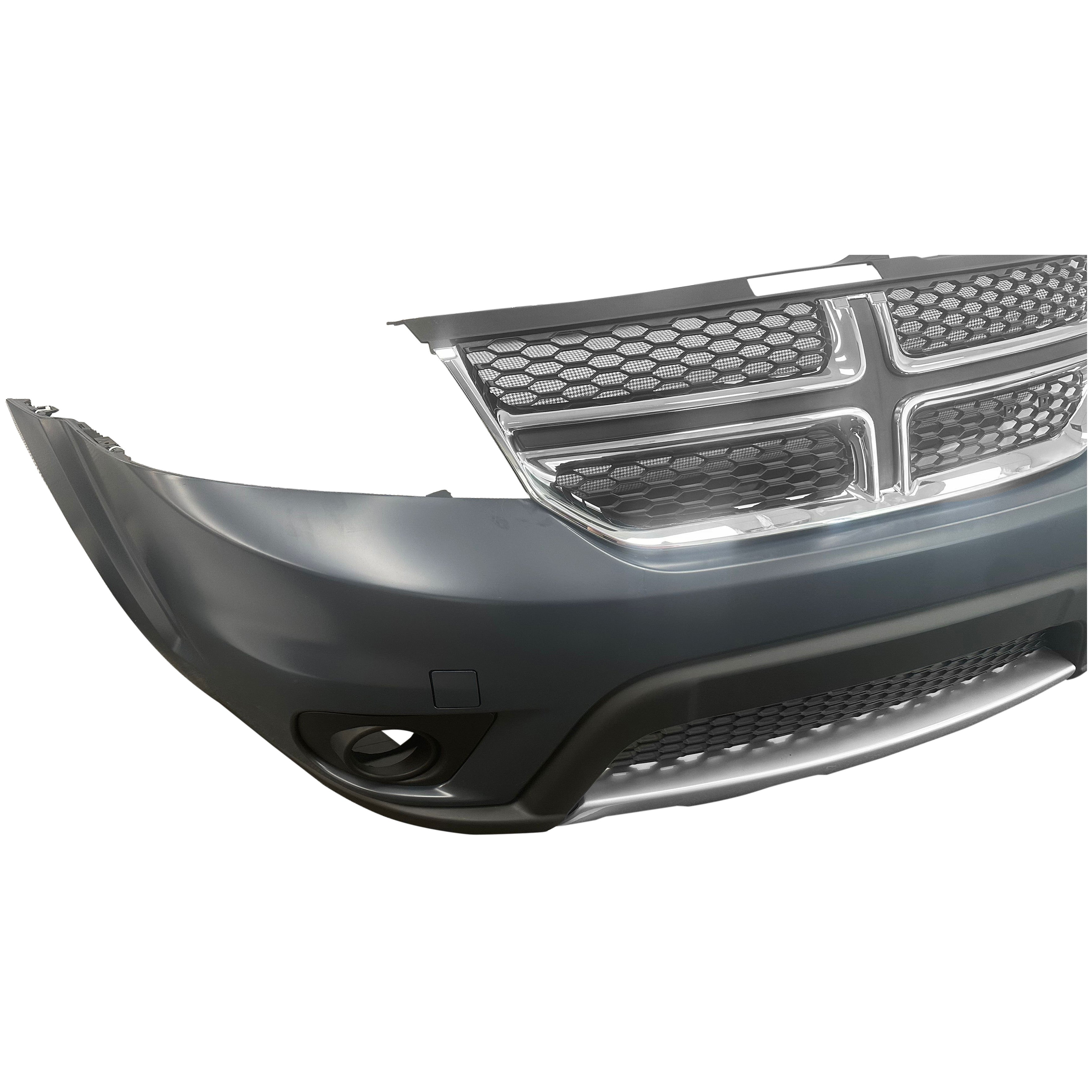 For 2011 2012 2013 2014 2015 2016 2017 2018 2019 Dodge Journey Front Bumper Cover Fascia with Grille Assembly Set