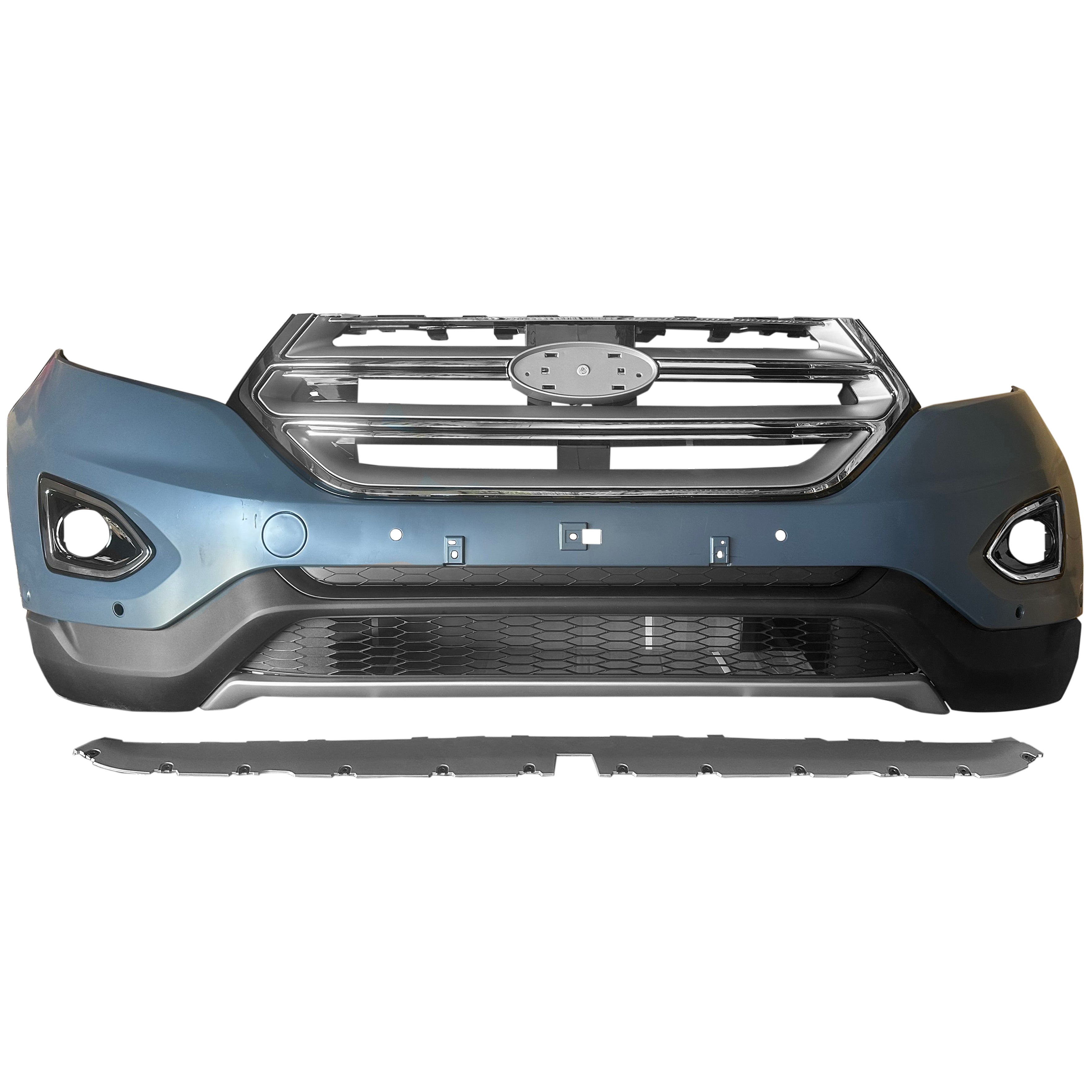 For 2016 2017 2018 2019 Ford Edge Front Bumper Cover Fascia with Grille Primed Assembly Set