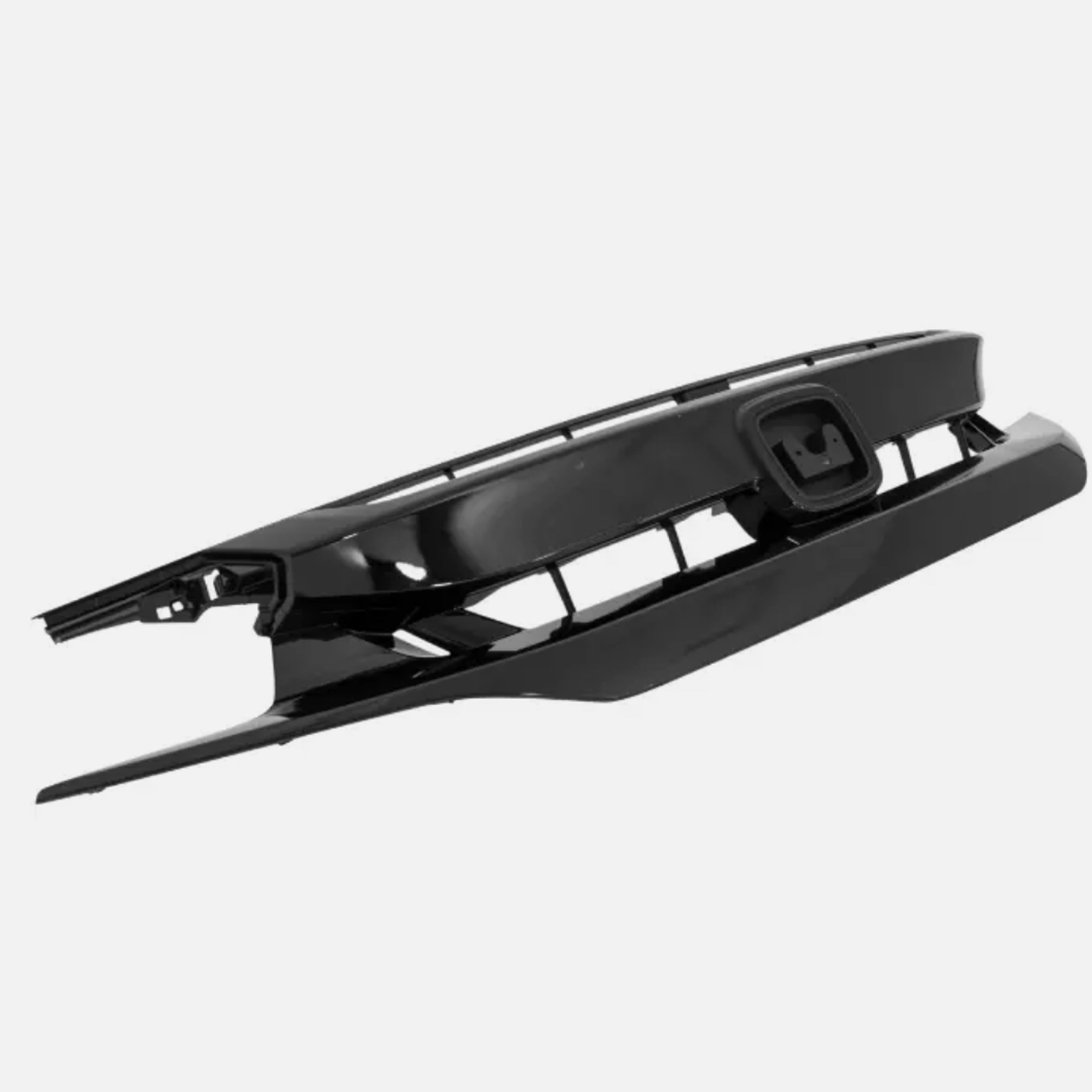 For 2019 2020 2021 Honda Civic Hatchback Front Bumper Upper Grille with Eyelid Molding Set