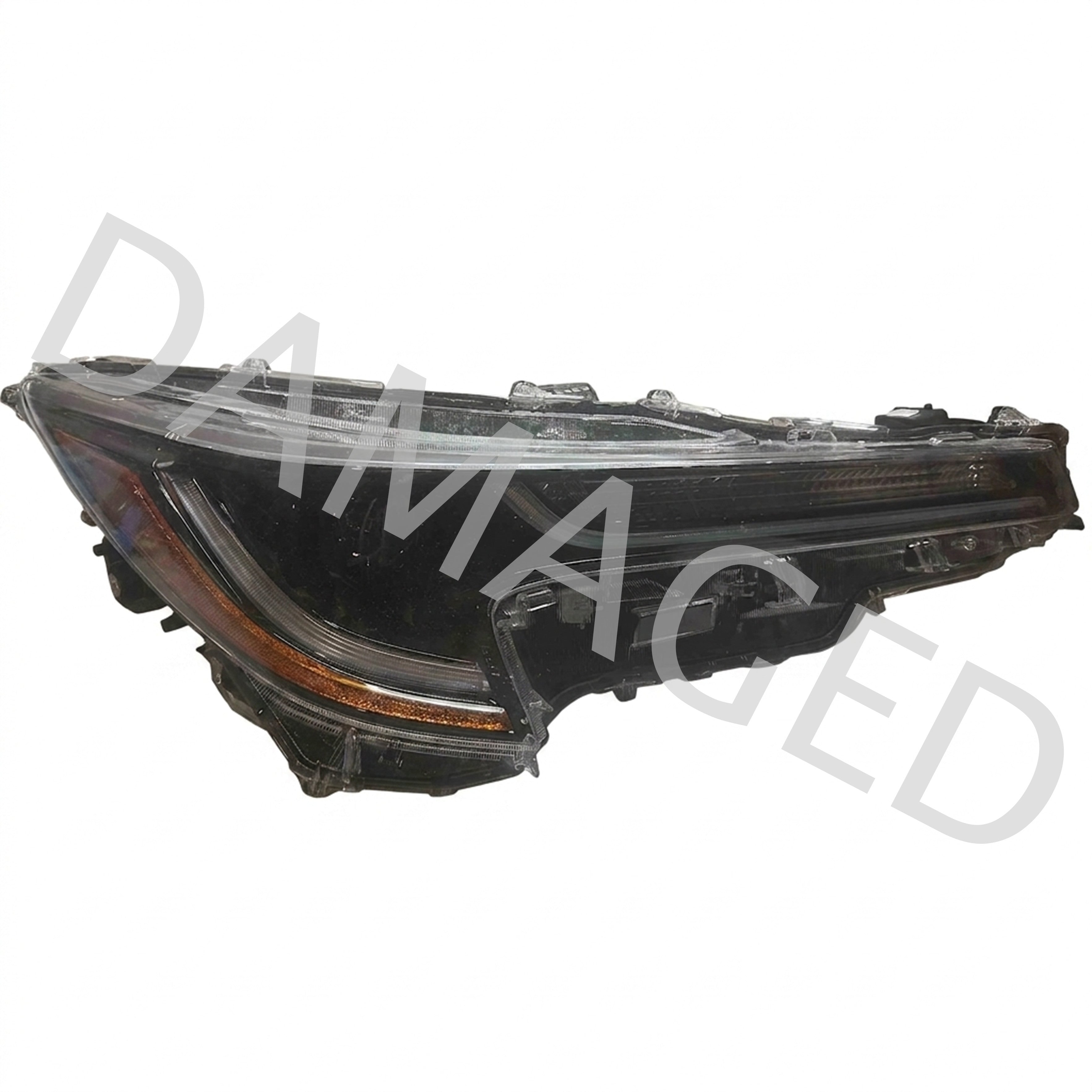 <p>2020 2021 2022 Toyota Corolla L LE Headlight Assembly LED Daytime Running Lamp Right Passenger Side Damaged</p>