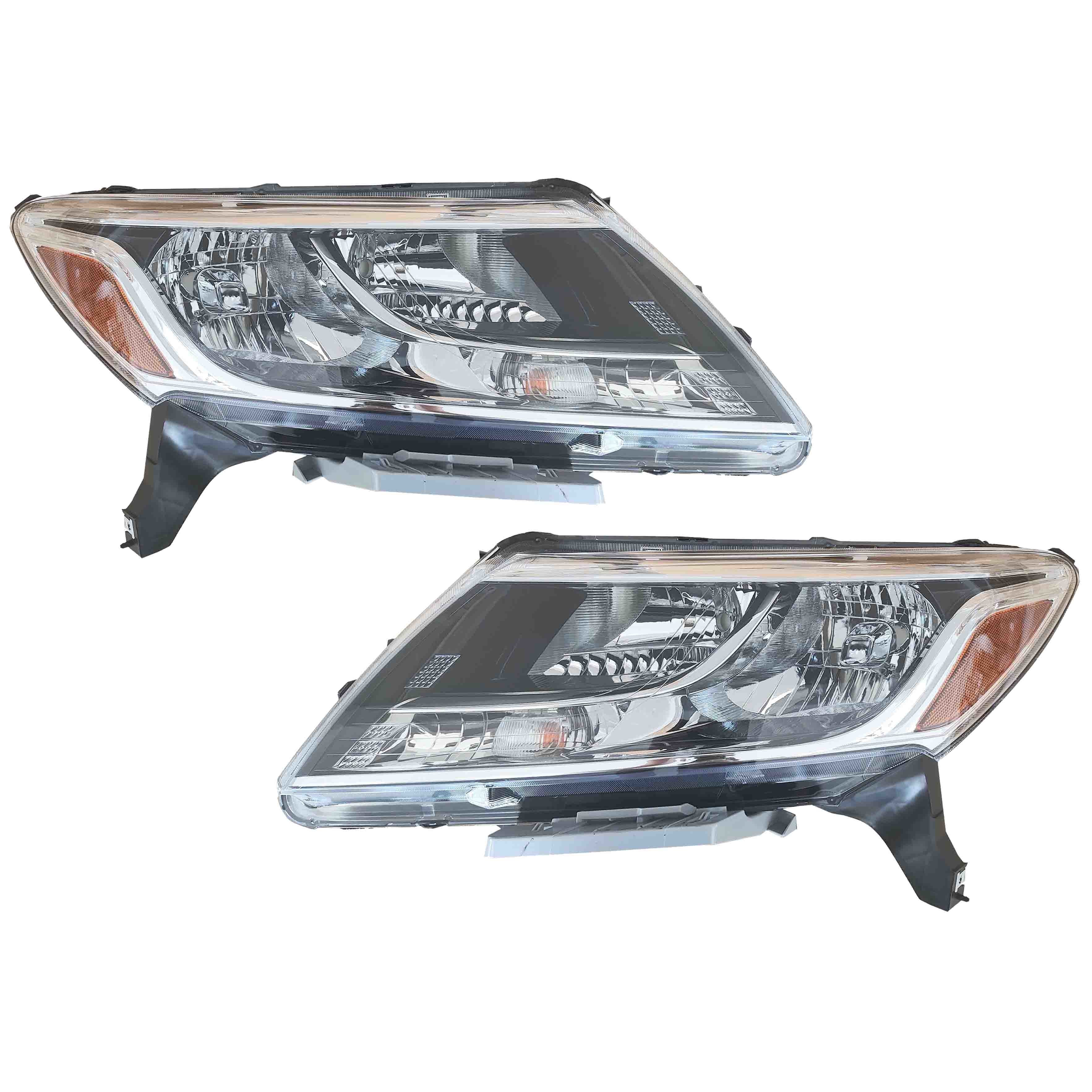 For 2013 2014 2015 2016 2017 Nissan Pathfinder with Halogen Headlight Assembly Left Right Driver Passenger Side Pair Set 2Pcs