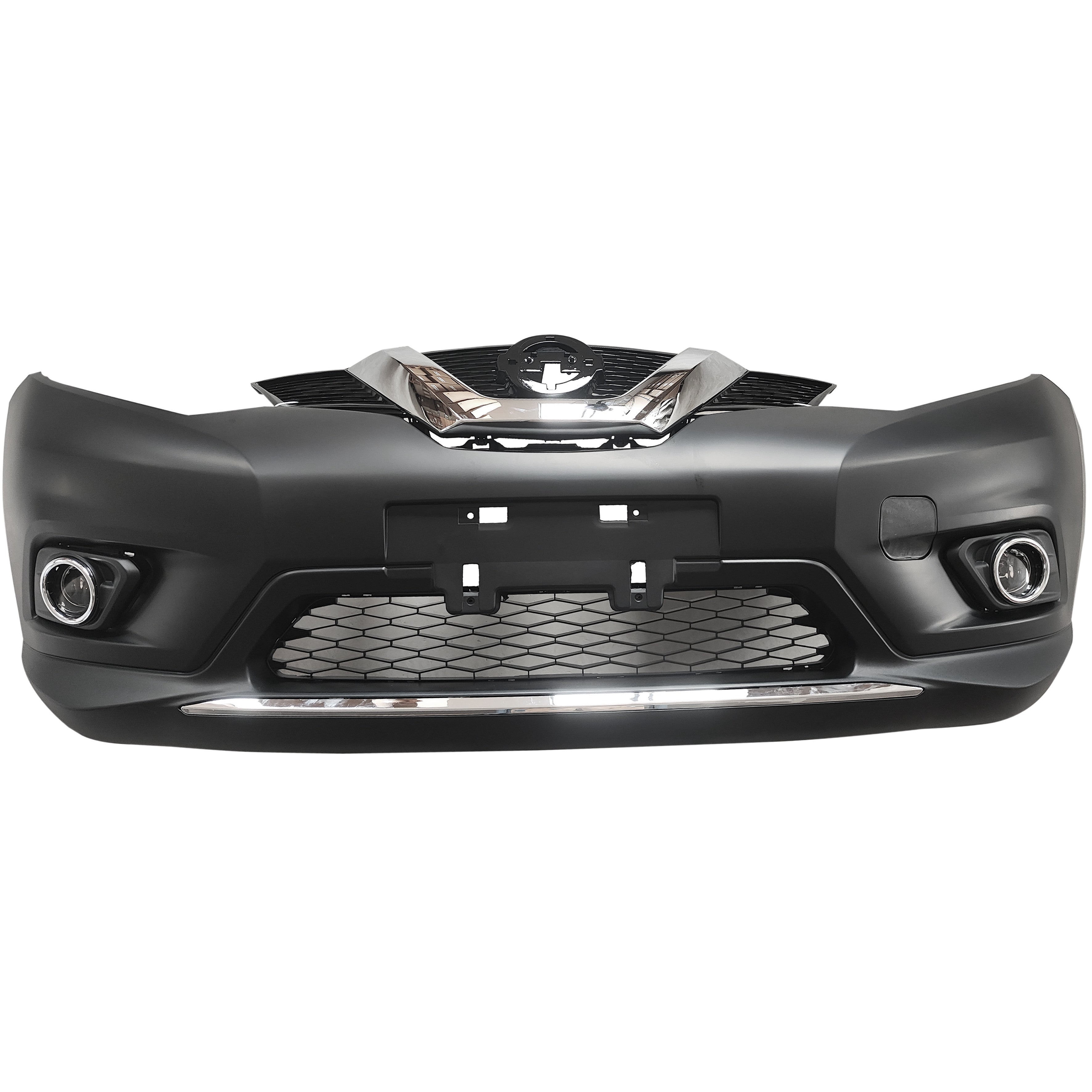 For 2014 2015 2016 Nissan Rogue Front Bumper Cover w/ Fog Light & Grille Assembly Set