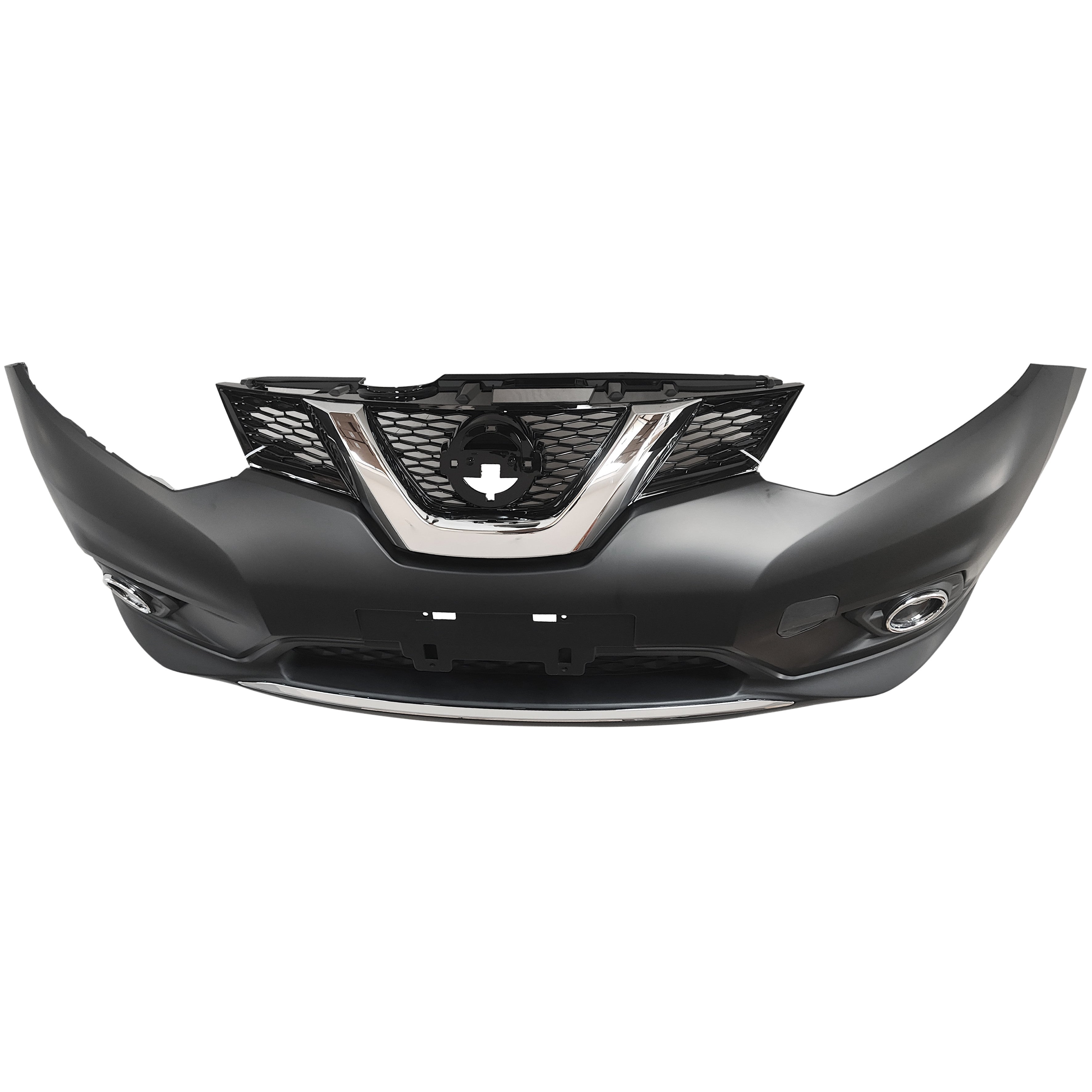 For 2014 2015 2016 Nissan Rogue Front Bumper Cover w/ Fog Light & Grille Assembly Set