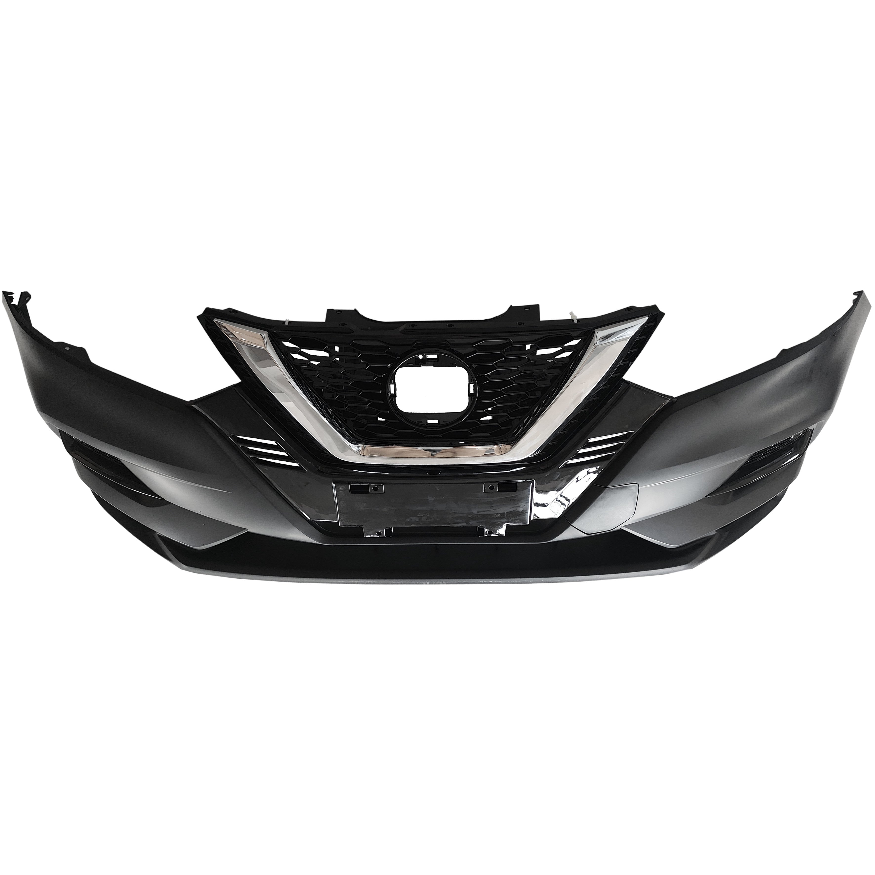 For 2020 2021 2022 Nissan Rogue Sport Front Bumper Cover w/ Fog Light & Grille Assembly Set