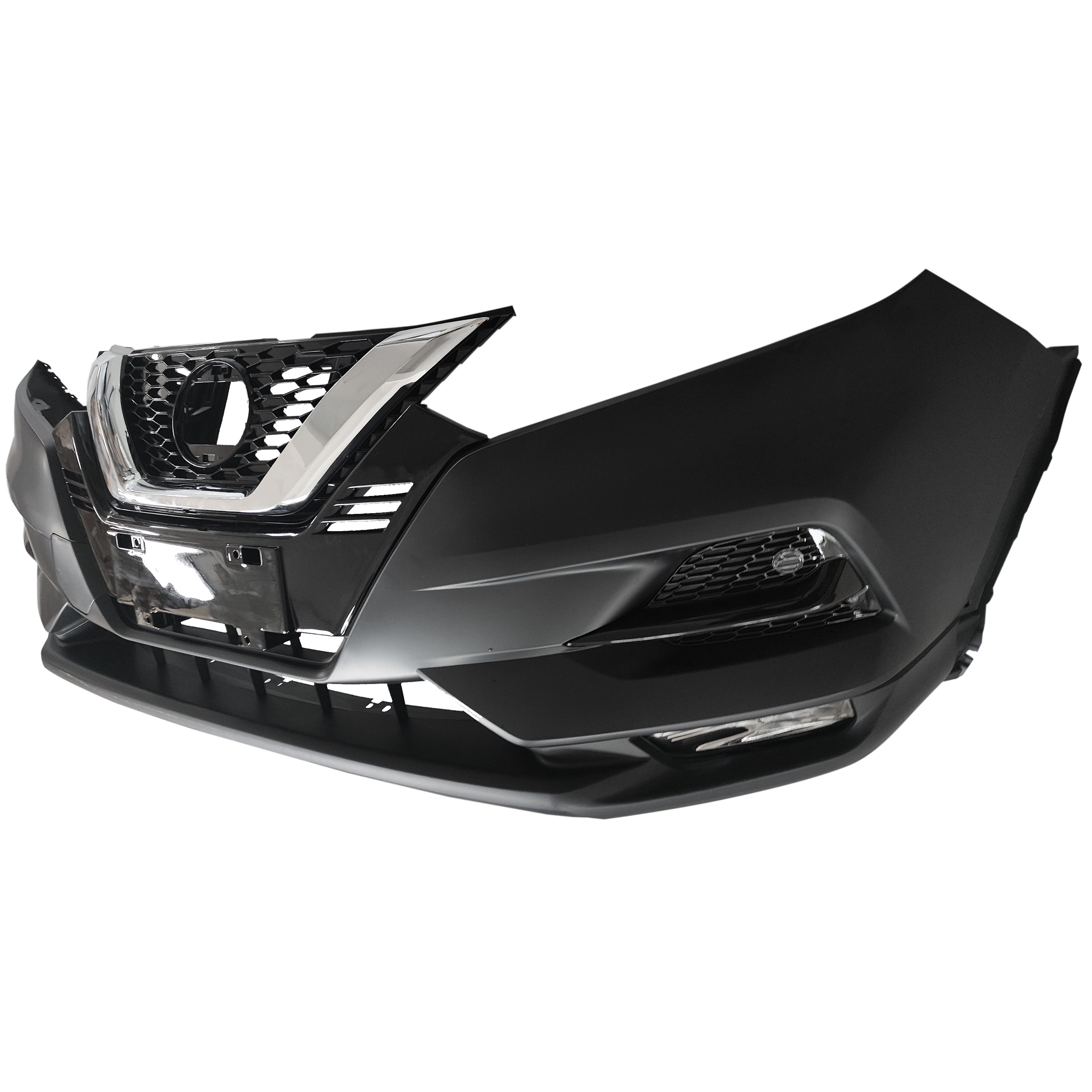 For 2020 2021 2022 Nissan Rogue Sport Front Bumper Cover w/ Fog Light & Grille Assembly Set