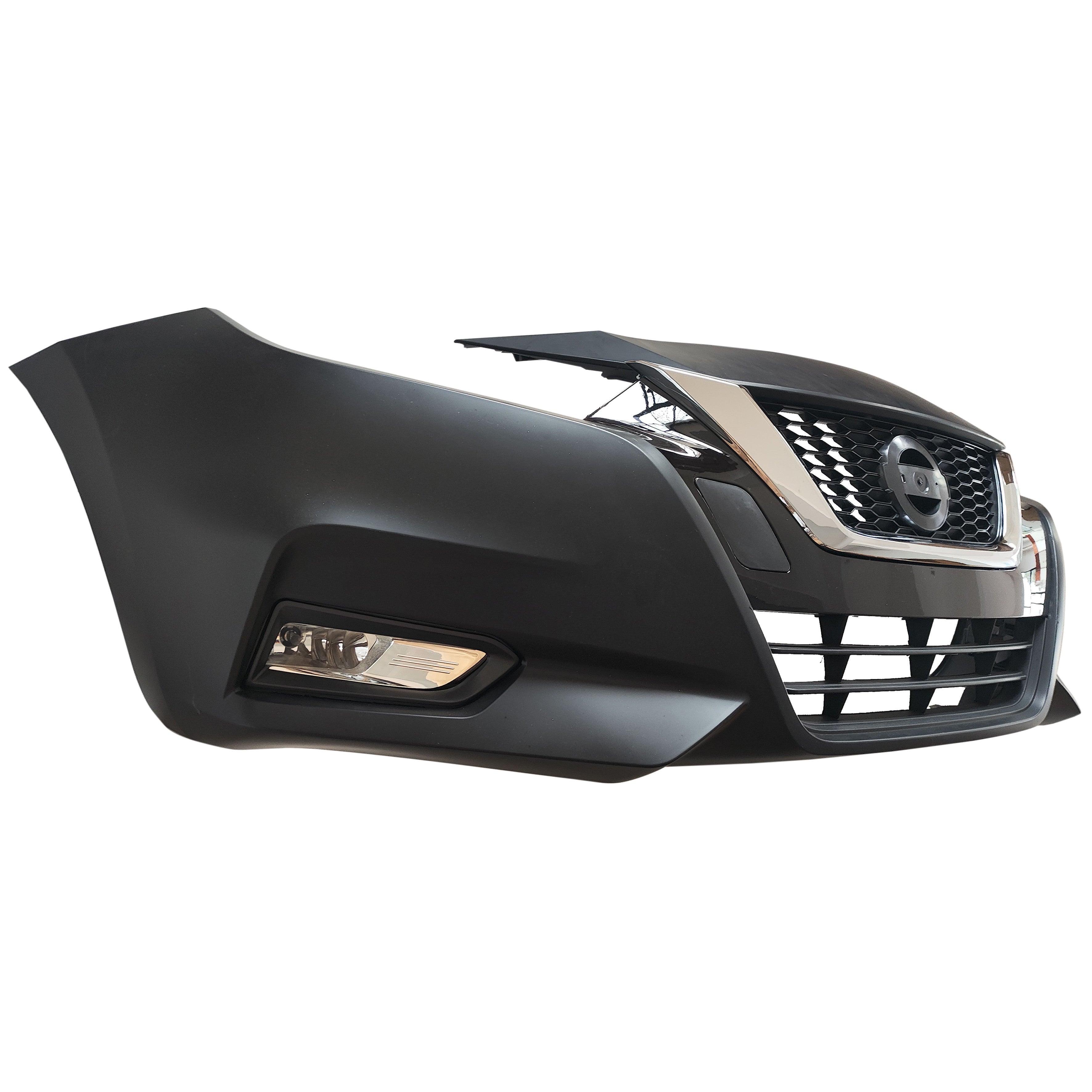 For 2020 2021 2022 Nissan Versa Front Bumper Cover with Upper Lower Grille & Fog Assembly