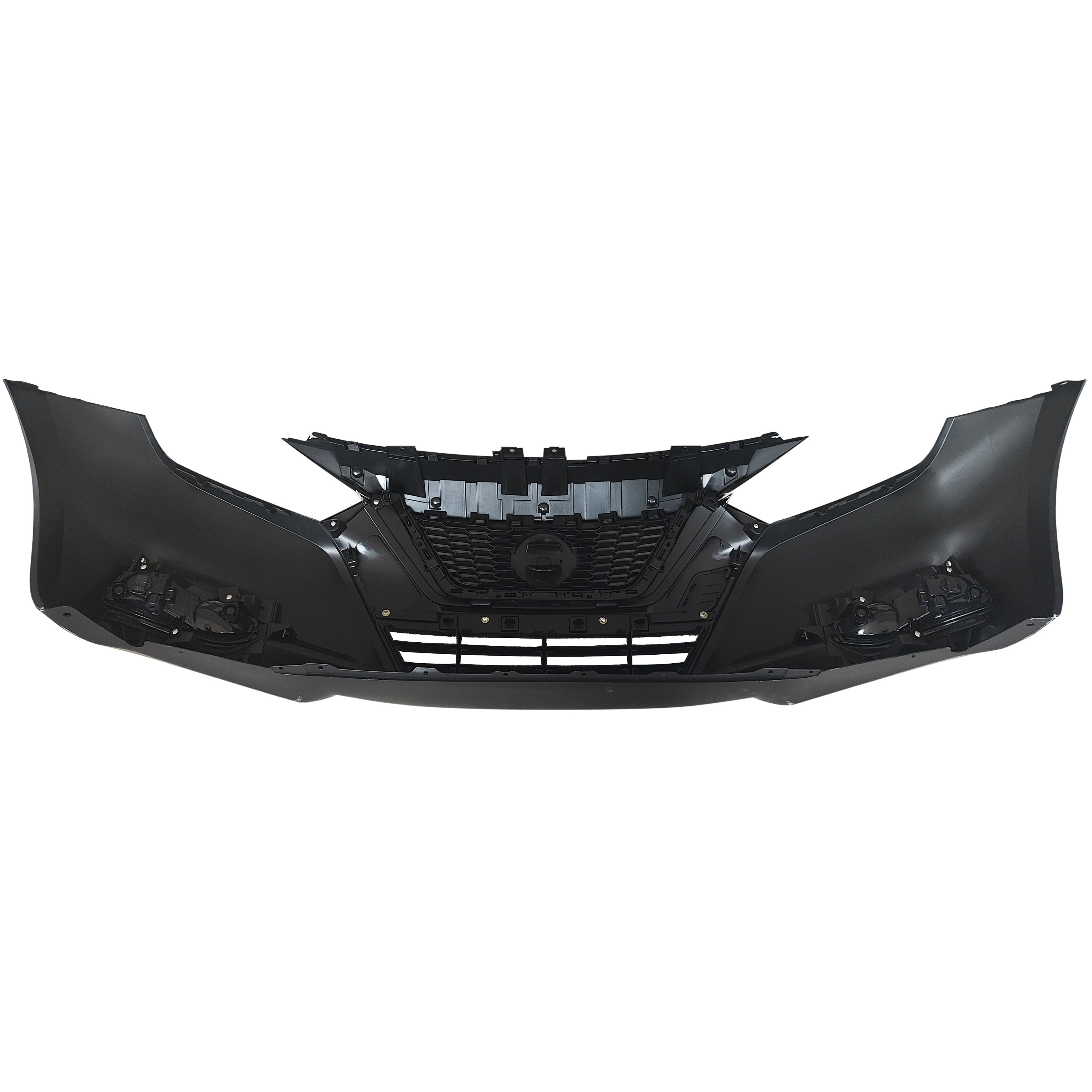For 2020 2021 2022 Nissan Versa Front Bumper Cover with Upper Lower Grille & Fog Assembly