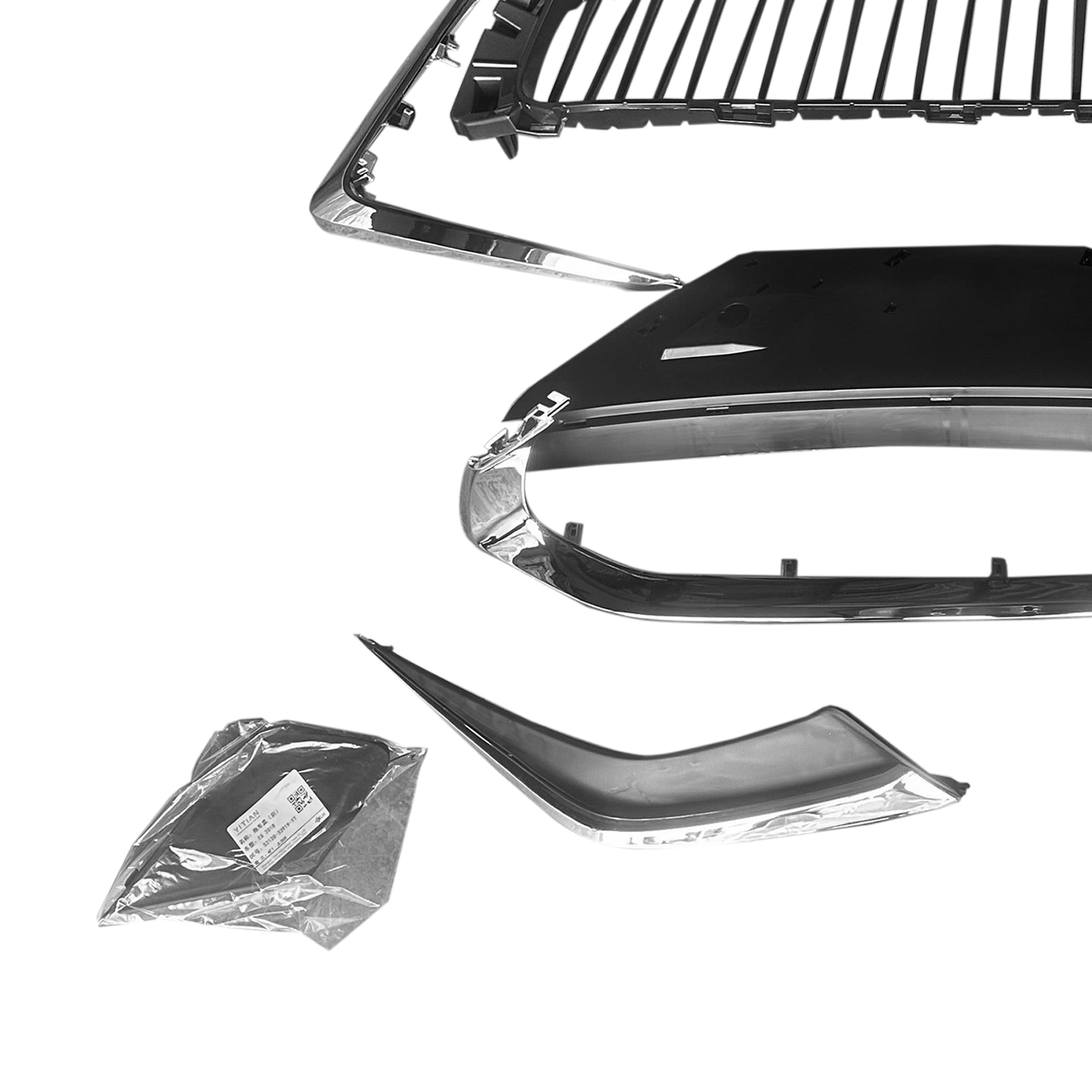 For 2019 2020 2021 2022 2023 2024 Lexus ES ES350 Front Bumper Upper Lower Grille with Molding Trim Assembly Set