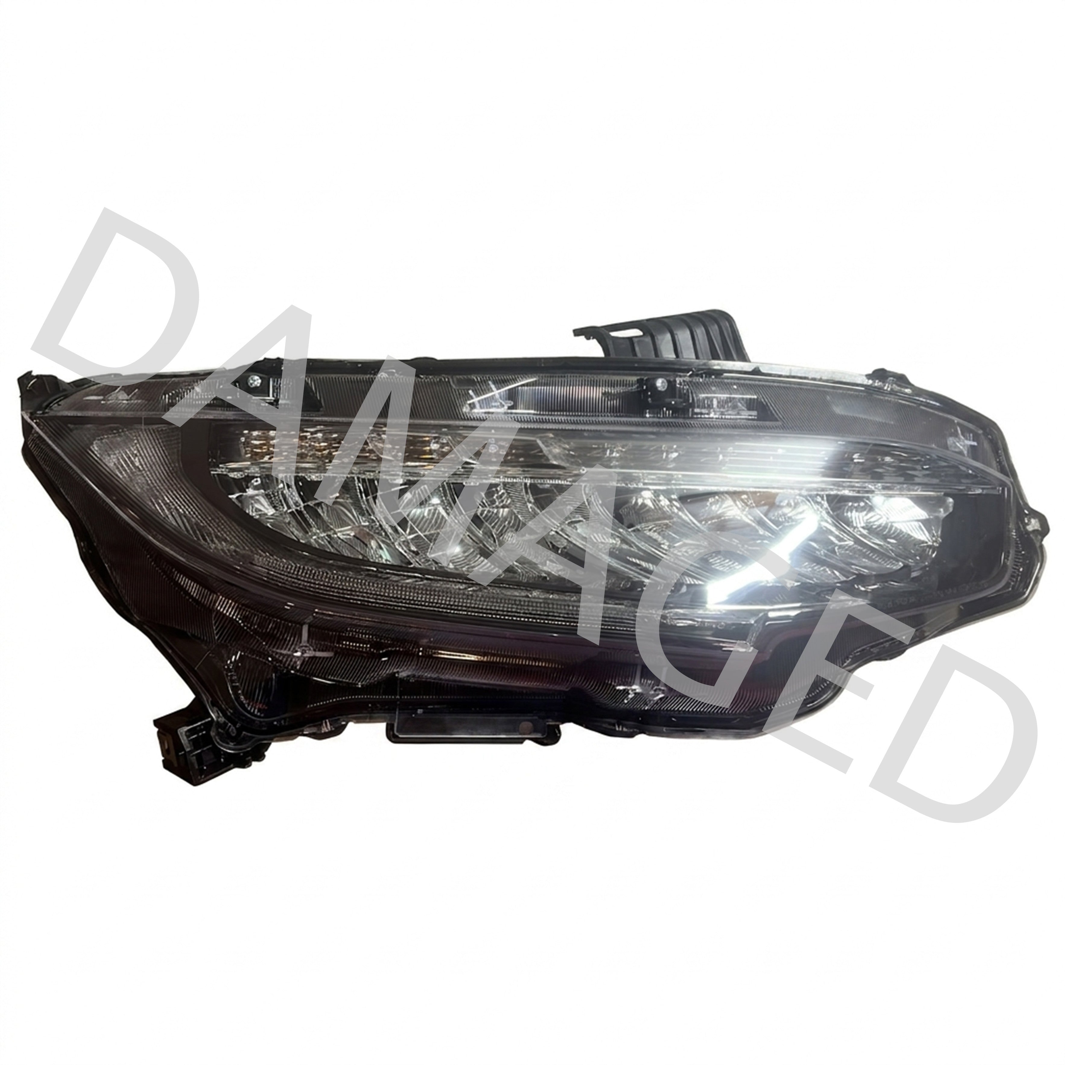 For 2016 2017 2018 2019 Honda Civic Touring Headlight Headlamp Assembly Full LED Right Passenger Side RH 33100TBAA11 Damaged