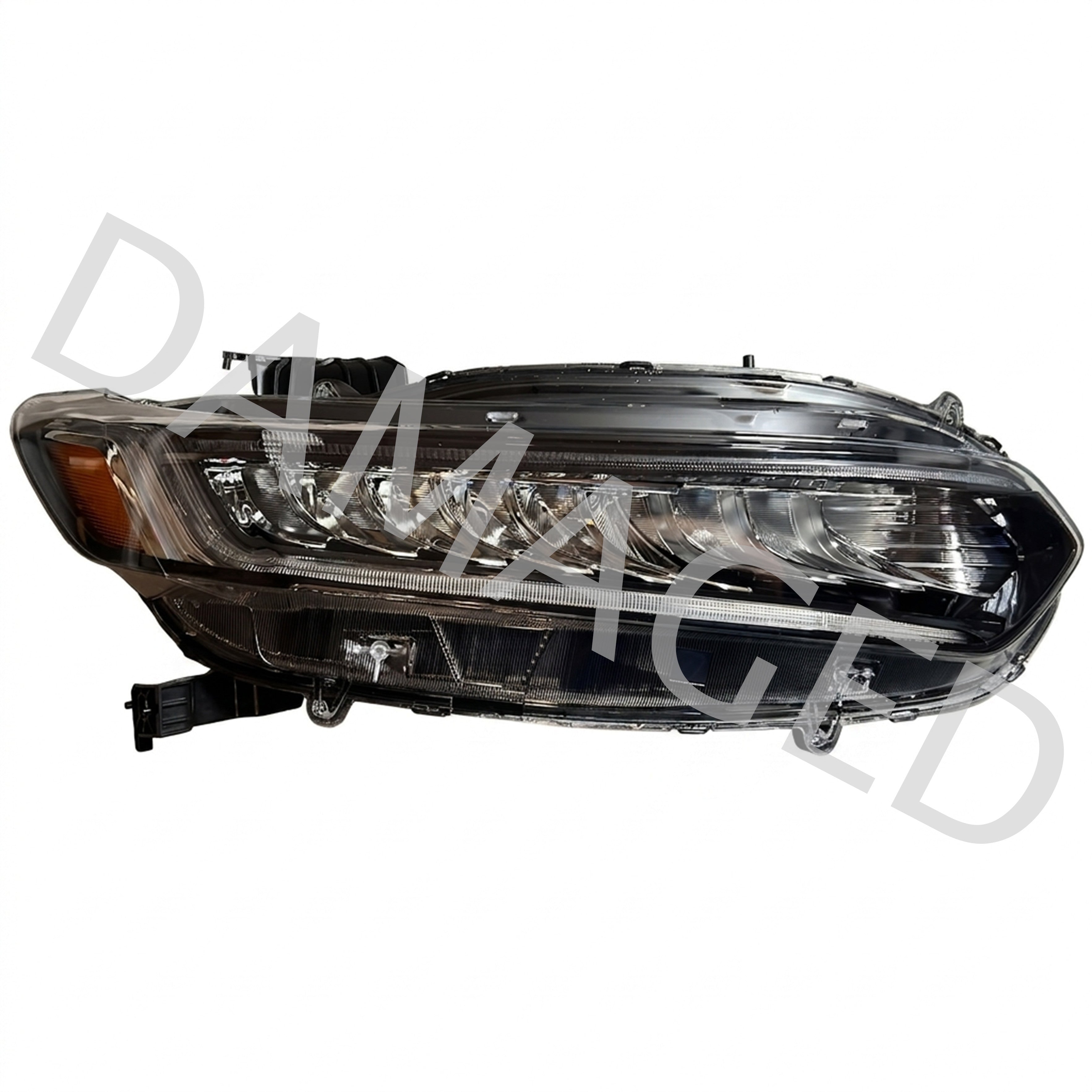 For 2018 2019 2020 2021 2022 Honda Accord Full LED Headlight Headlamp Chrome Assembly Right Passenger Side RH 33100TVAA11 Damaged