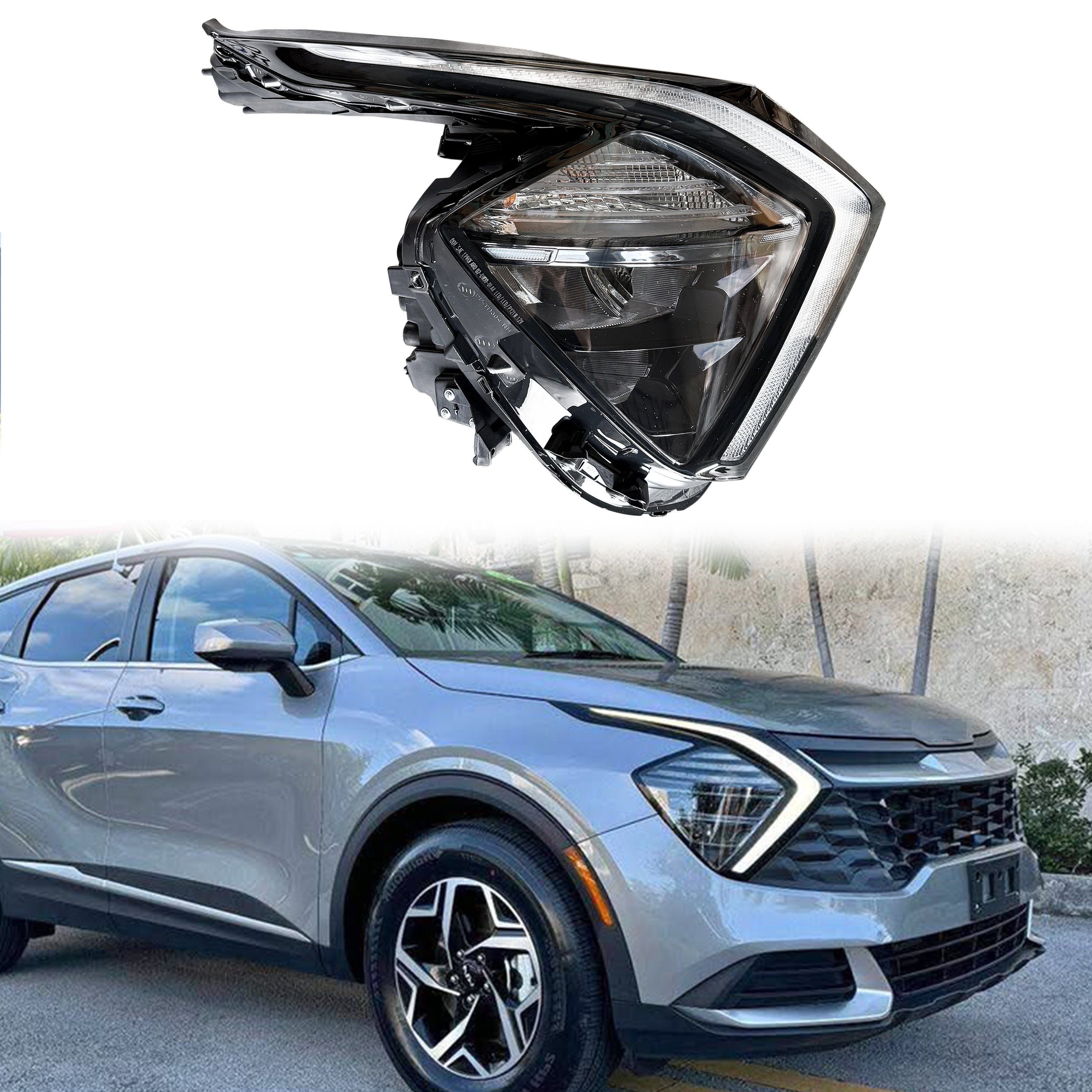 For 2022 2023 2024 Kia Sportage SX EX LX Headlight LED Headlamp Assembly Right Passenger Side RH